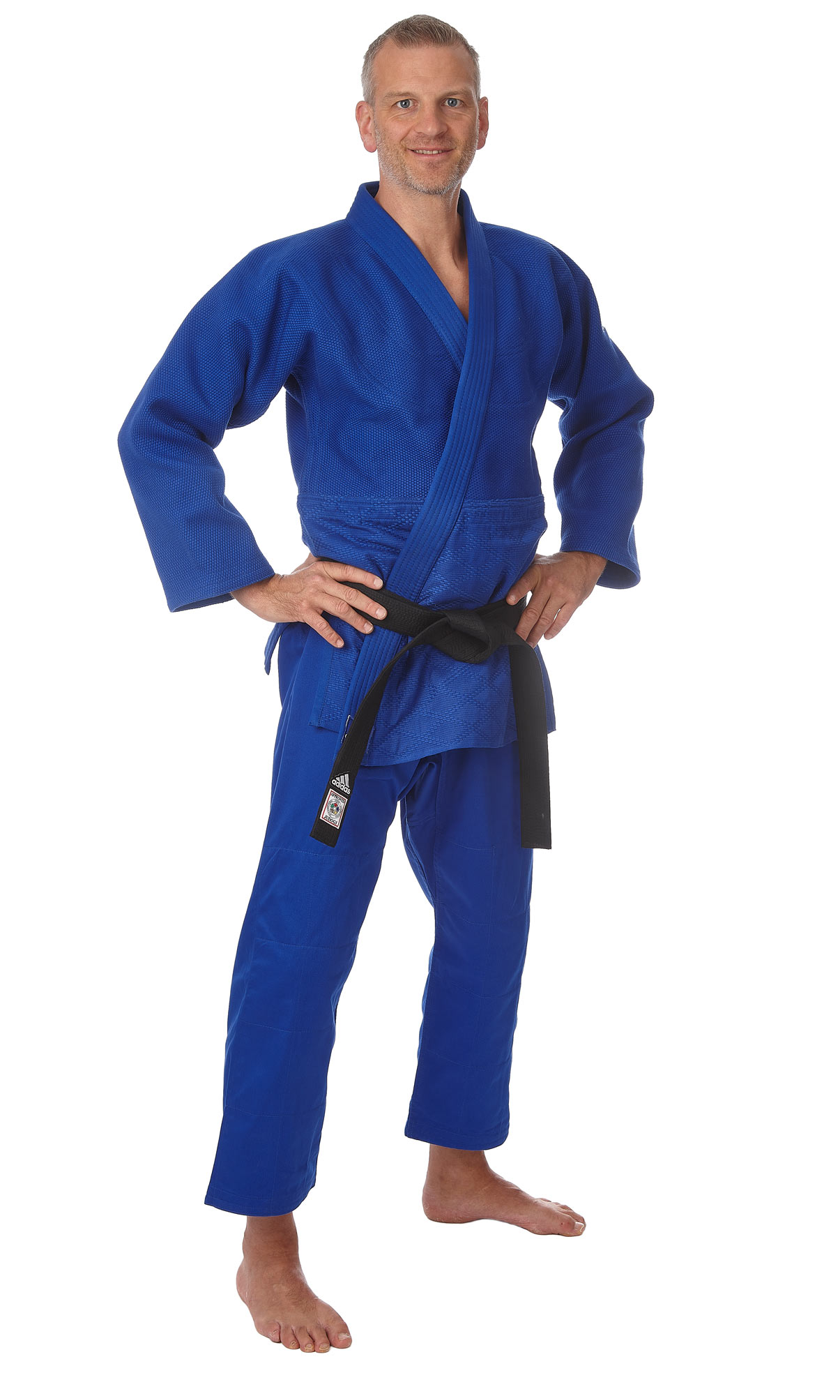adidas-Judo_Gi-J990B-Millenium-blau-10 adidas Judo-Anzug Millenium blau/silbernes Logo, J990B