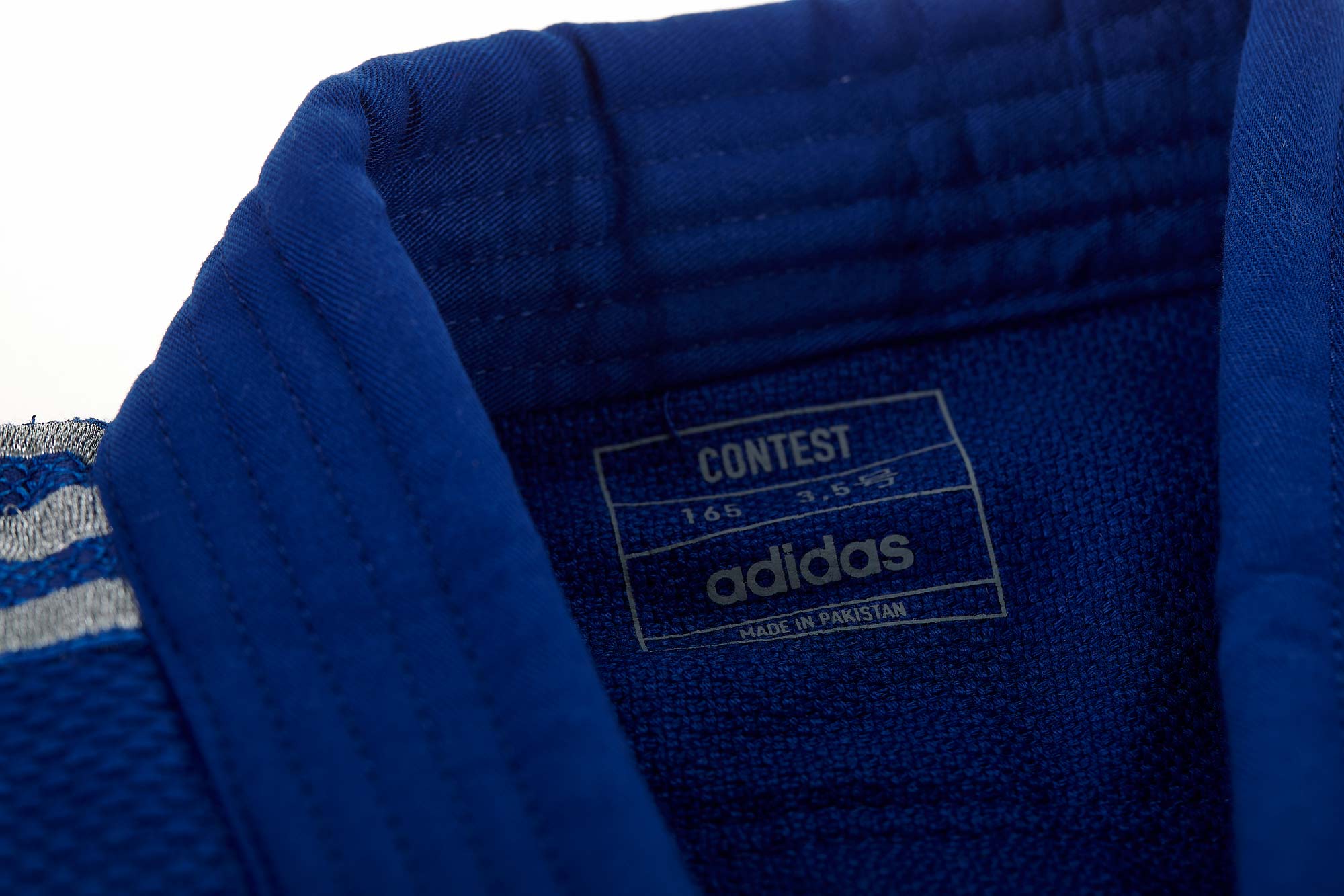 adidas Judo-Anzug Contest blau/silberne Streifen, J650B adidas Judo-Anzug Contest blau/silberne Streifen, J650B