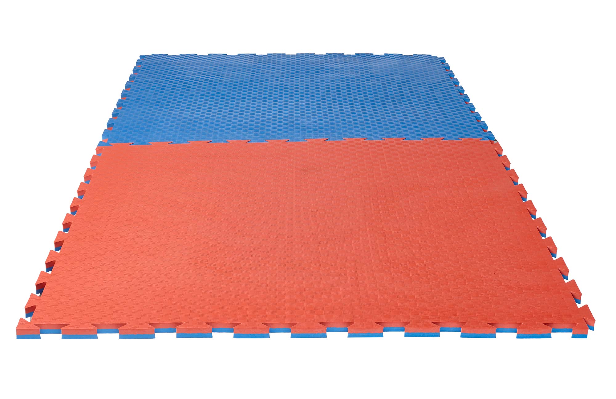 Puzzlematte Pro Checker 2 cm rot/blau Wendematte