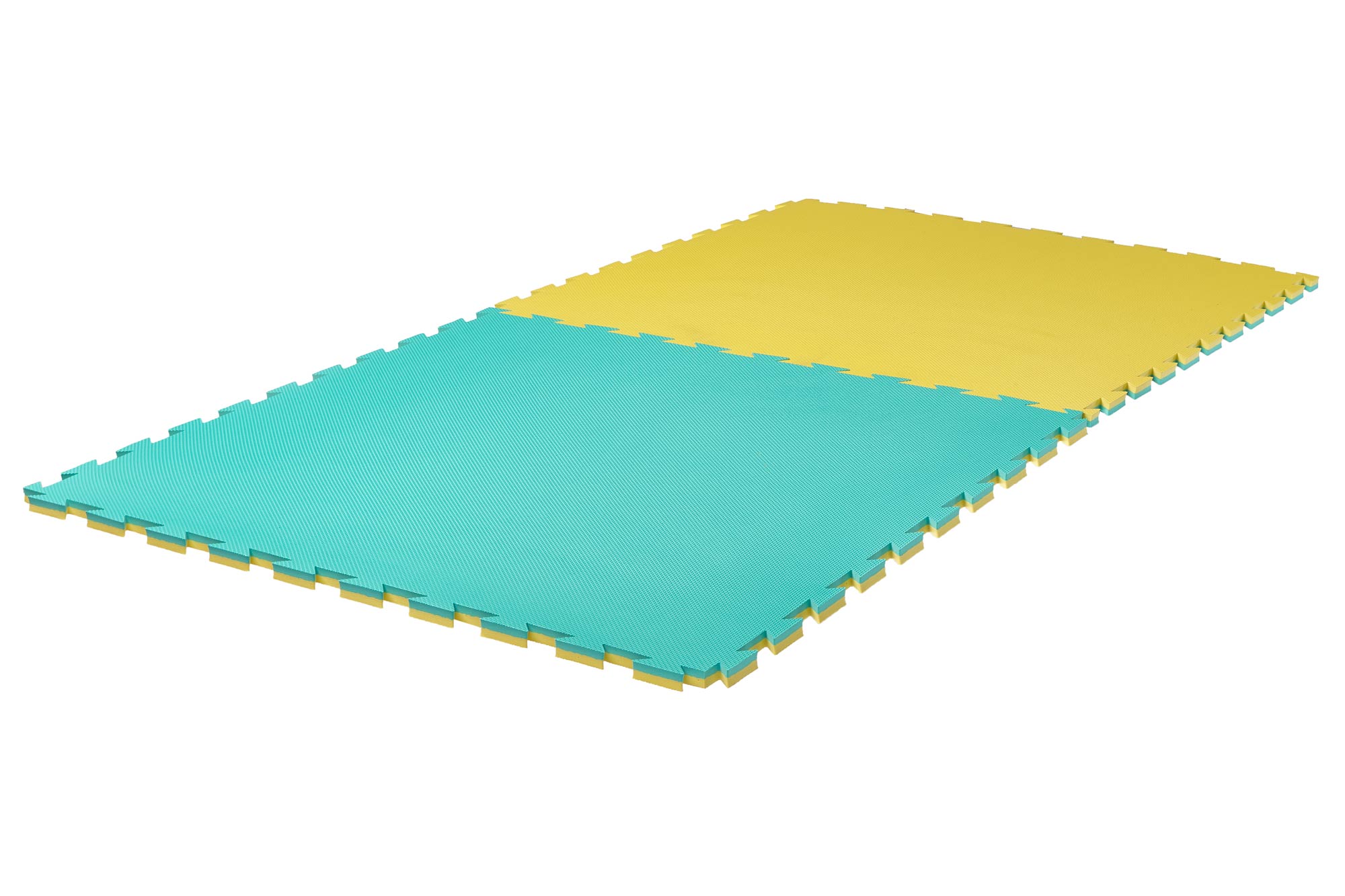 Puzzlematte-2cm-Grappling-green_yellow-3300014-1 Puzzlematte Pro Grappling 2 cm Crosstexture gelb/grün Wendematte