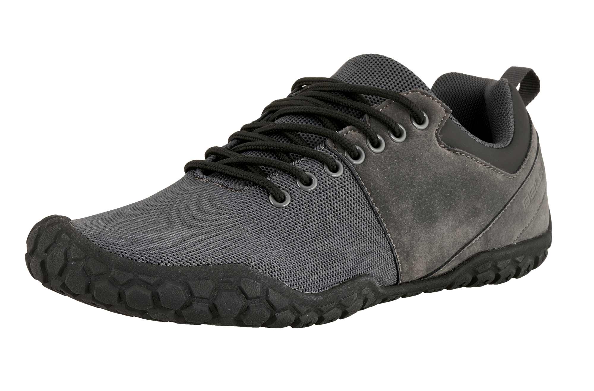 Sneaker, Grau, Mesh-Obermaterial, Lace-up, robuste Sohle