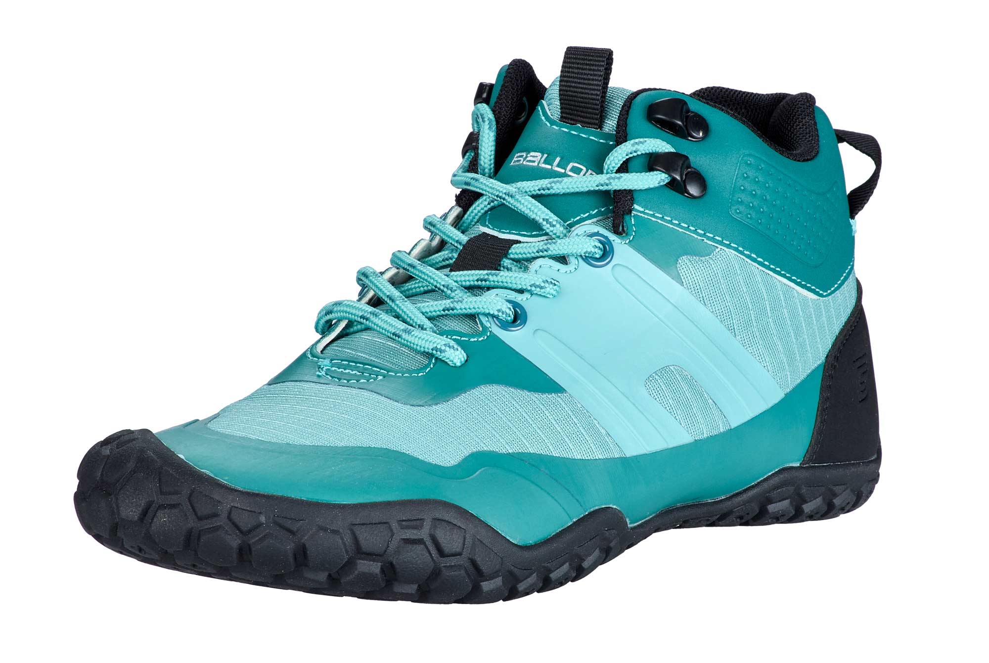 Stiefel, Wanderschuh, Teal, Synthetik, Gummi-Sohle