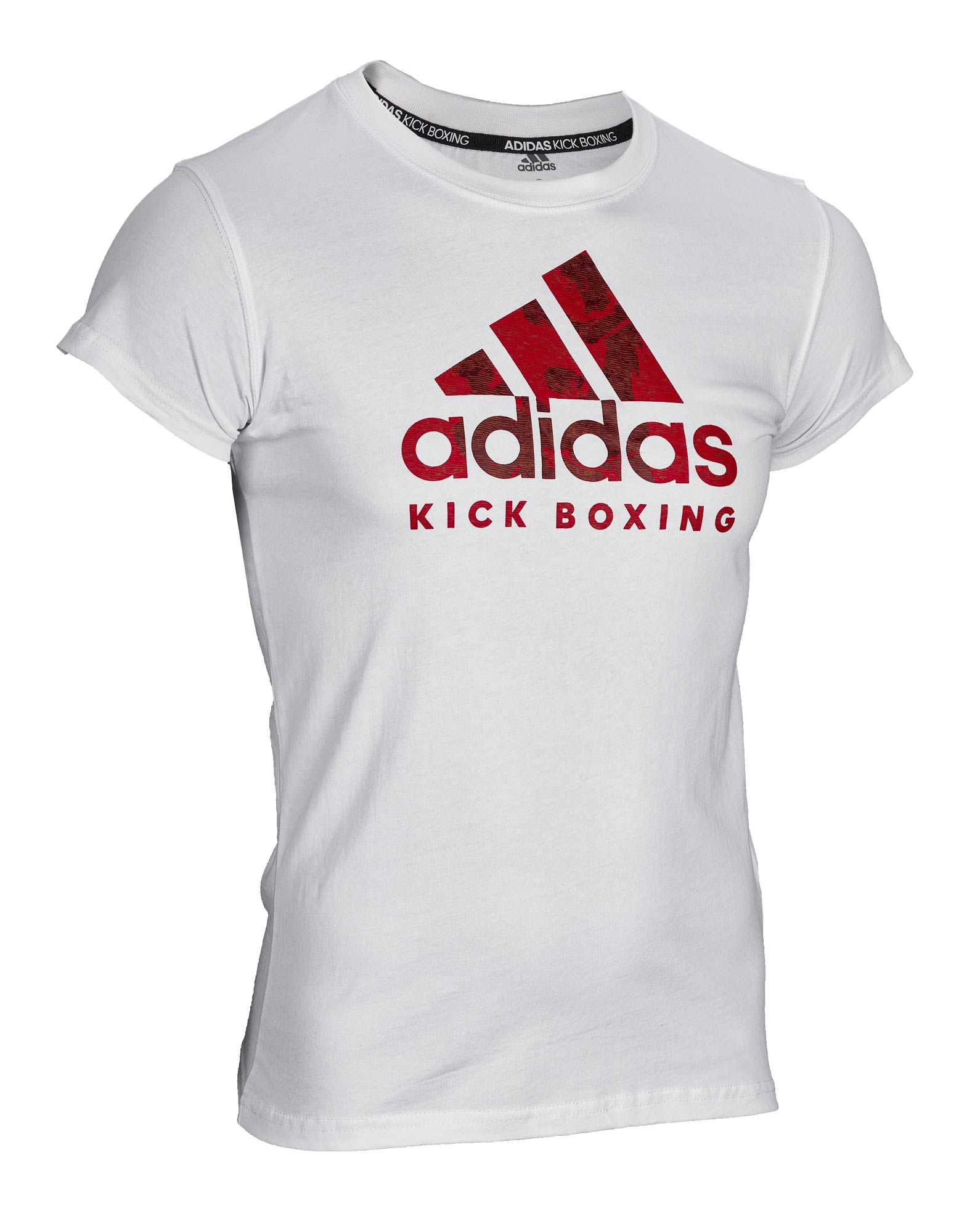 adiCLTS20KB-Badge-of-Sport-T-Shirt-white_red-1602 adidas Badge of Sport T-Shirt Kickboxing weiß, adiCLTS20KB