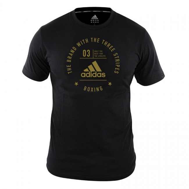adicl01b-90350 adidas Community T-Shirt "BOXING" black/gold, adiCL01B