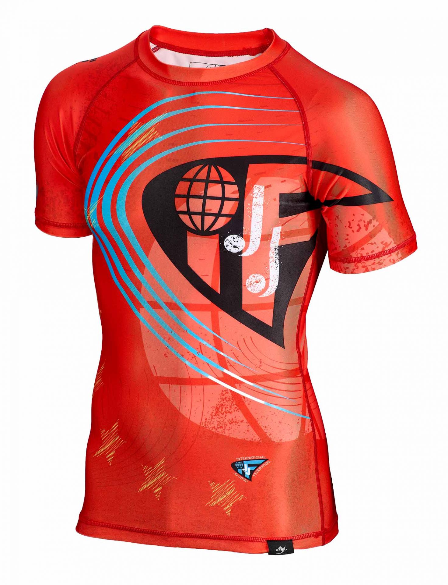 Rashguard kurzarm rot - JJIF approved mit Ländercode Rashguard kurzarm rot - JJIF approved mit Ländercode