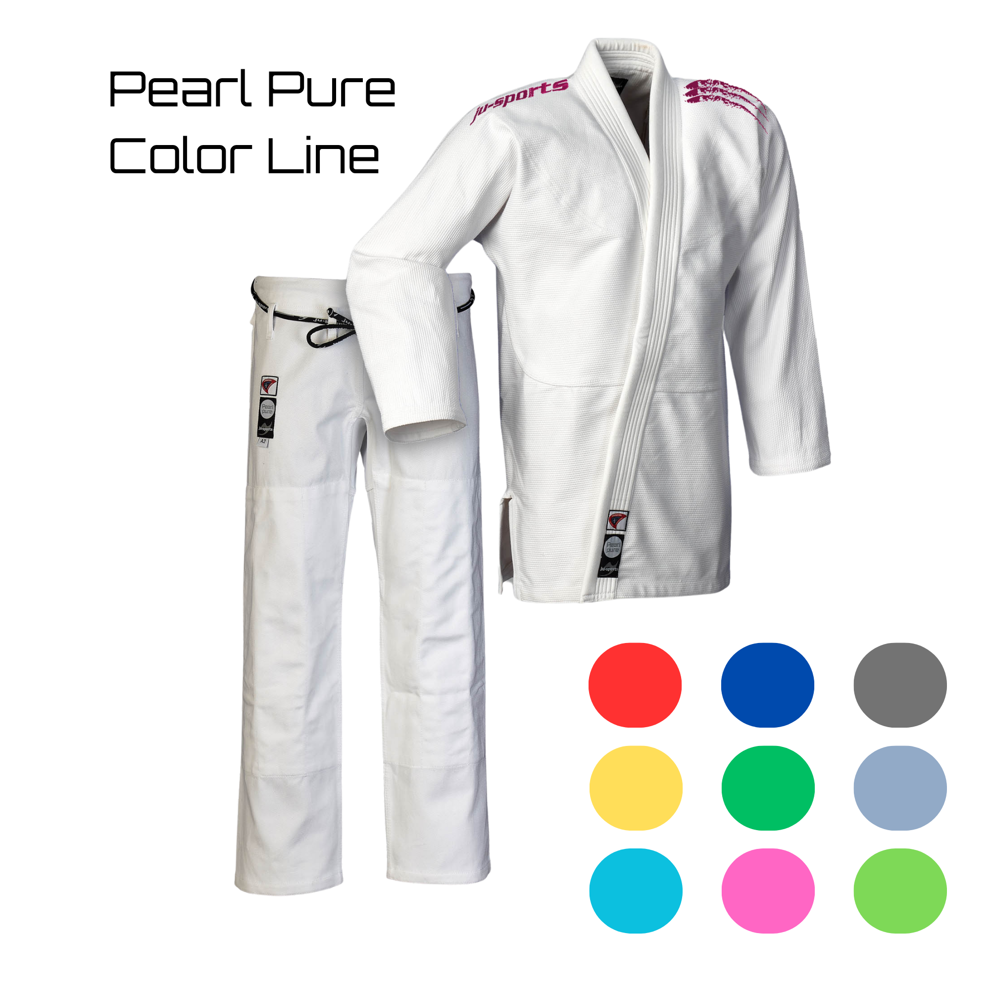 Judo-Gi, Gewebe, weiß, Jacquard, Gürteltasche