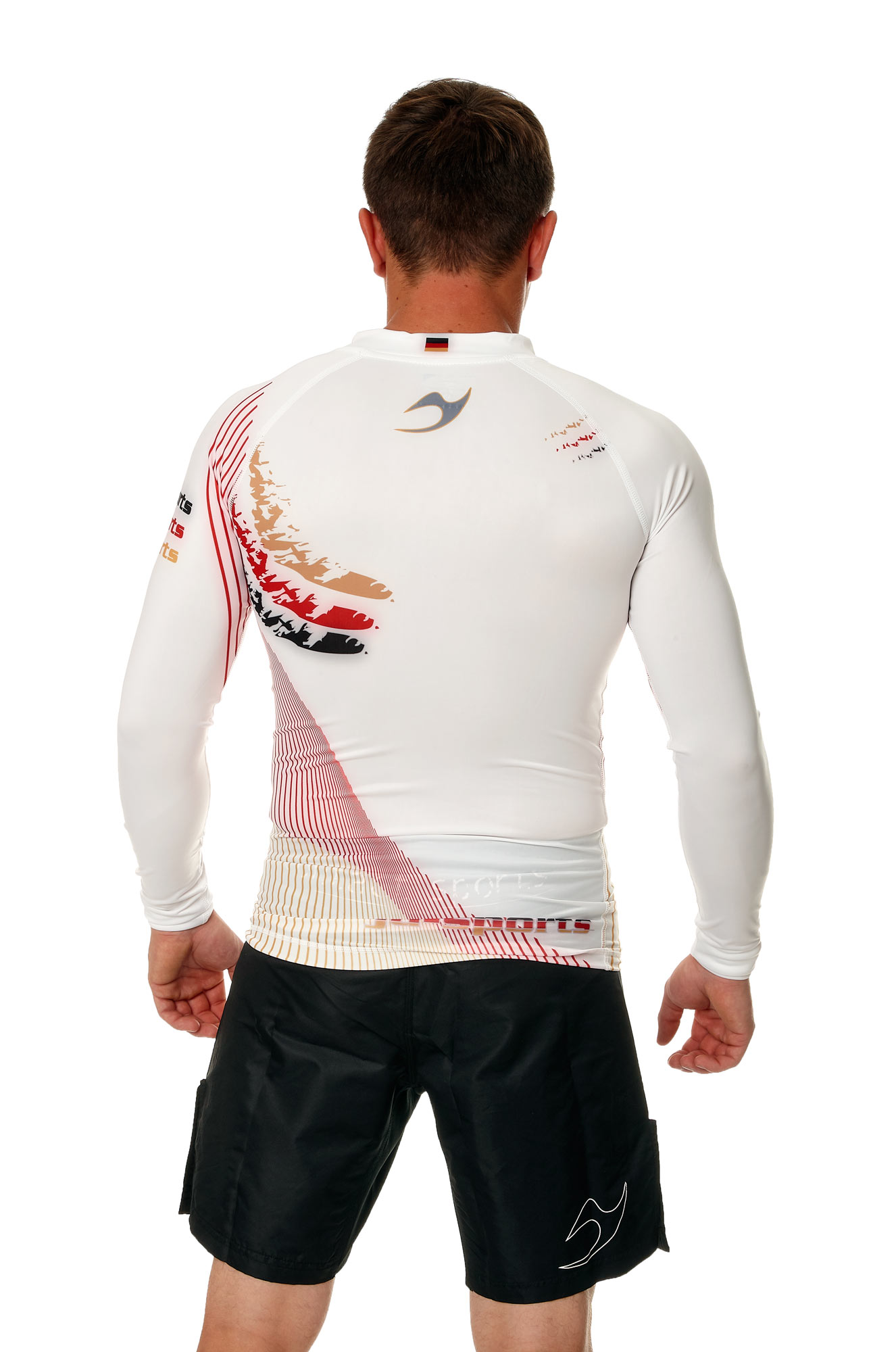 1007201-Rashguard-Pro-C18-Germany-kurzarm-weiss-0624 Set - 2 Rashguards Pro C18 Germany weiß & schwarz