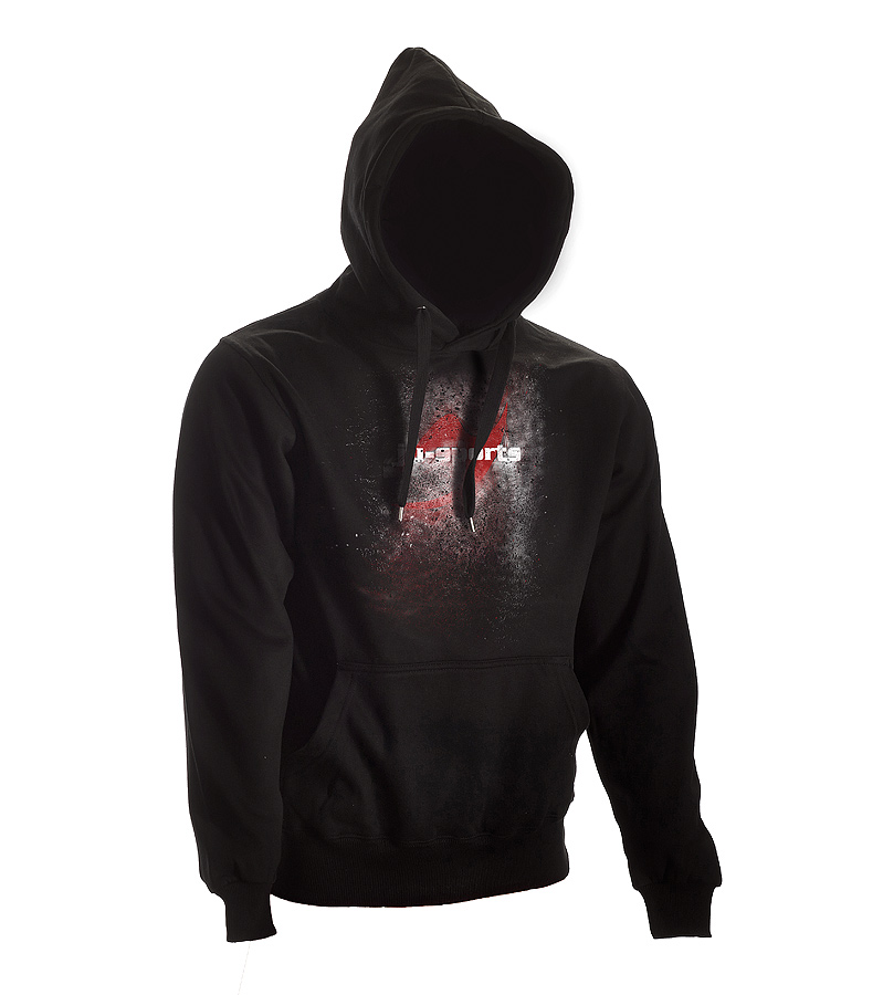 Dark-Line Hoody Jush Explosion schwarz-rot