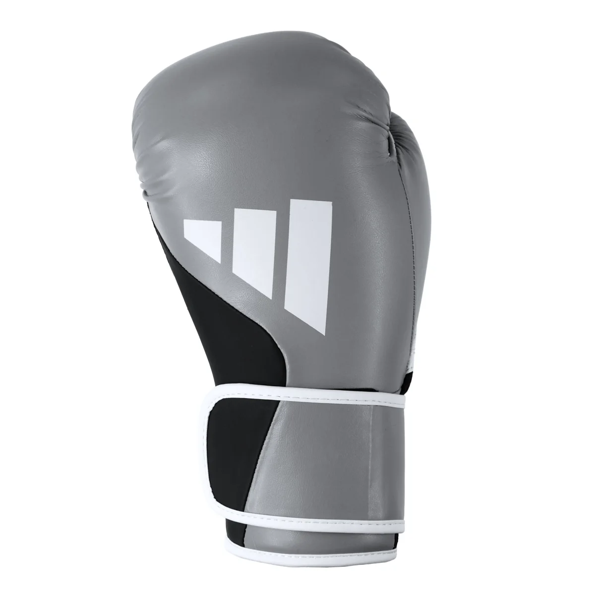 Boxhandschuh, Grau, Leder, Atmungsaktiv, Klettverschluss