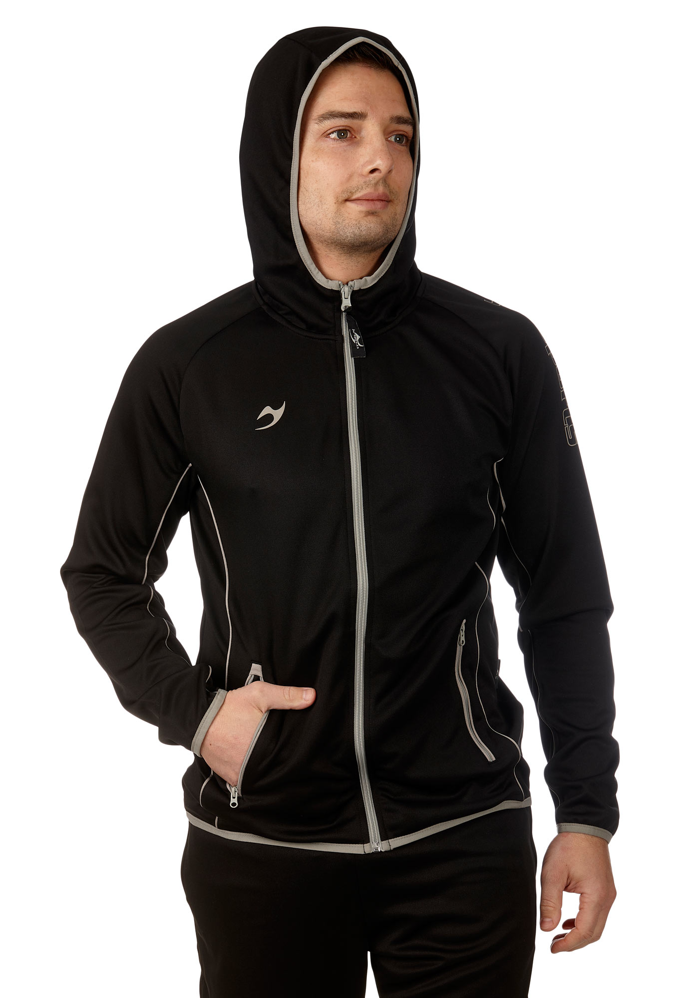 1127400-C3-Hooded-Team-Jacket-black-Model-0125 Teamwear C3 Hooded Team Jacket schwarz