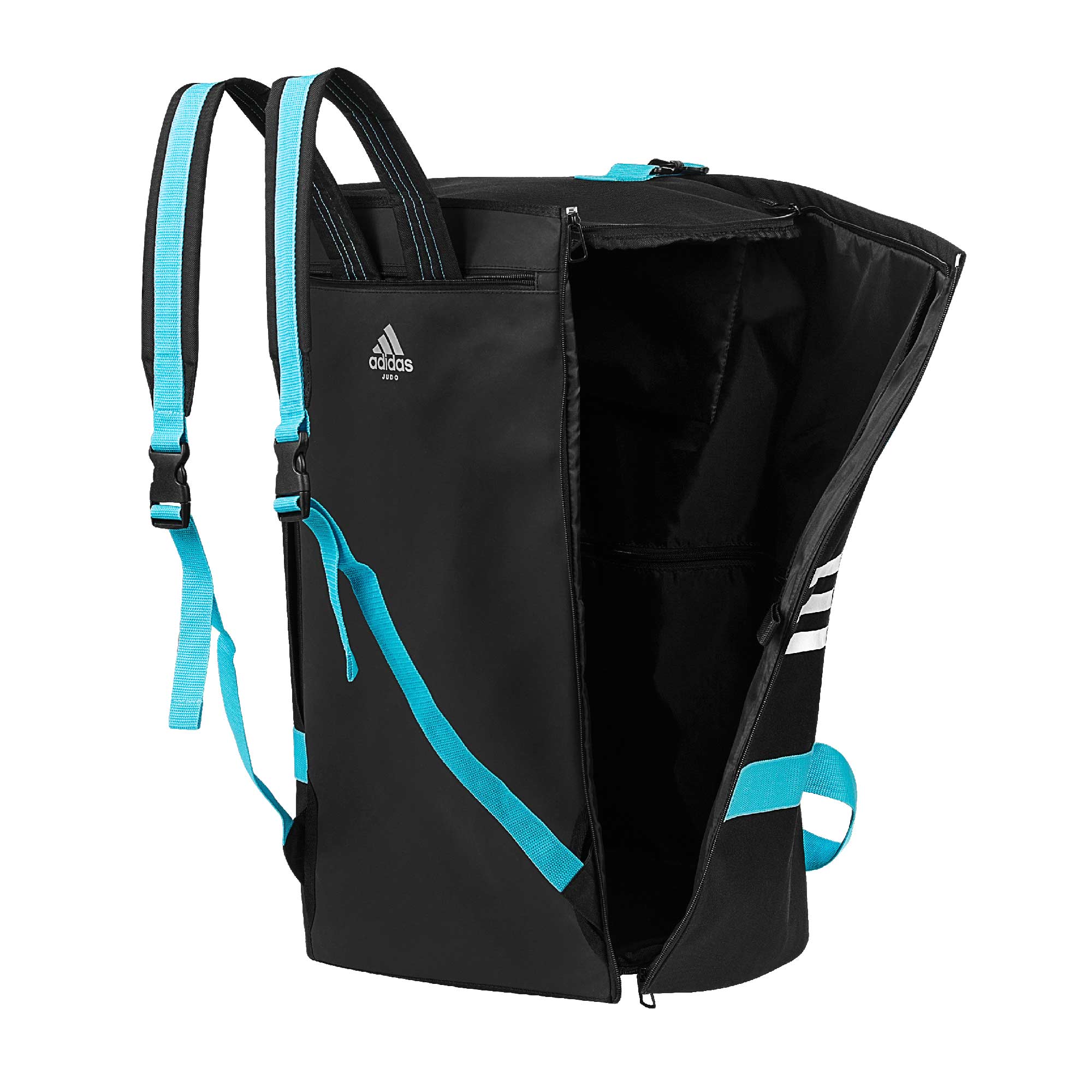 adiACC200-Black-Blue-10 adidas 2in1 Bag Judo black/cyan M, ADIACC200J