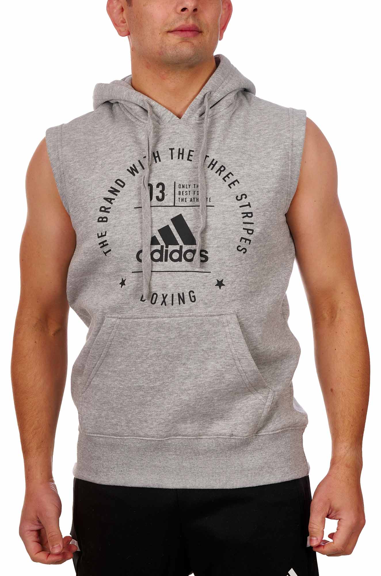 adidas Community Sleeveless Hoody "BOXING" grey/black, adiCL05B