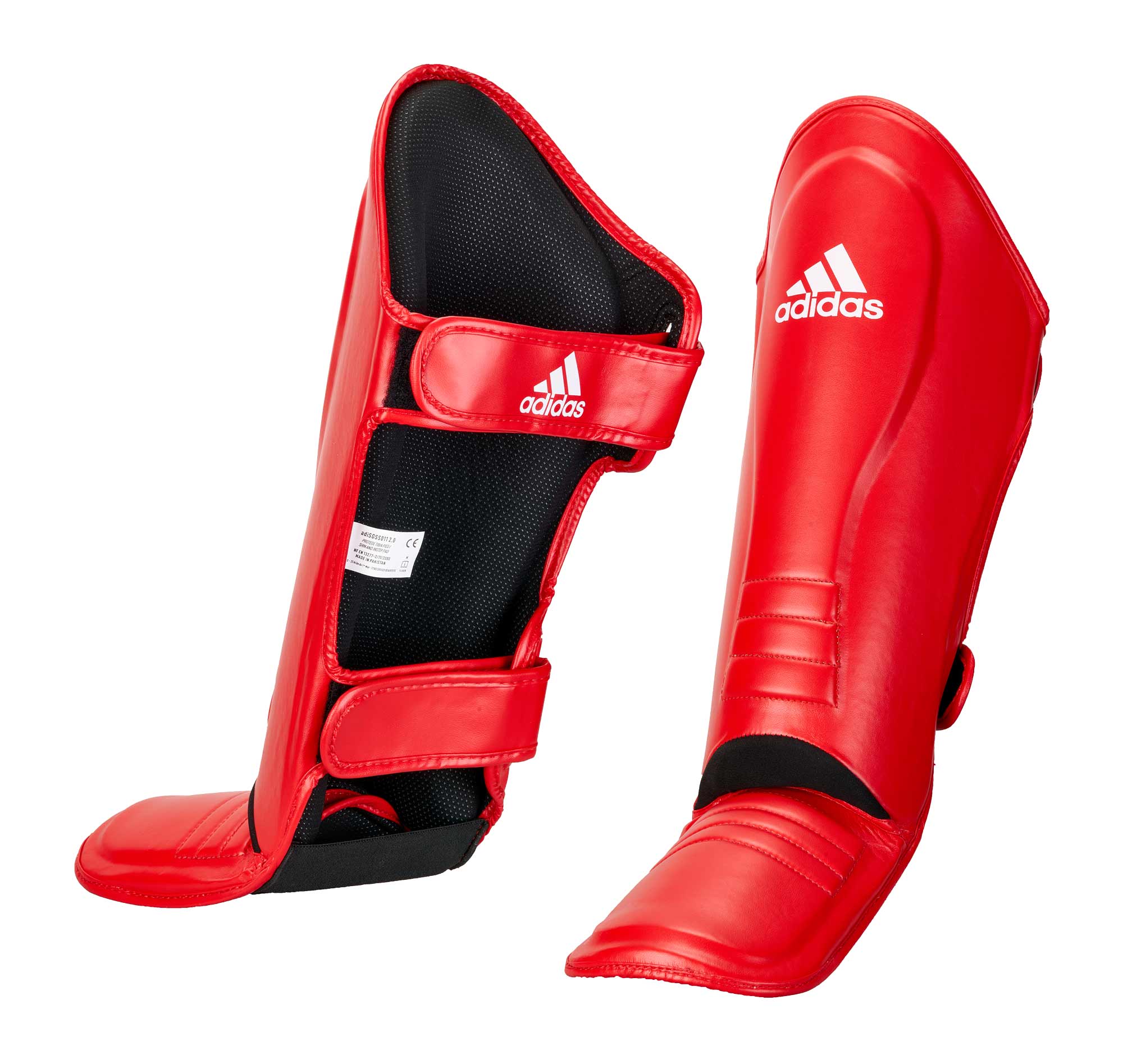 adiSGSS011-red_white-Speed-Thai-Shin-n-Step-01 adidas Super-Pro Schienbein-Spannschutz rot, adiSGSS011 2.0