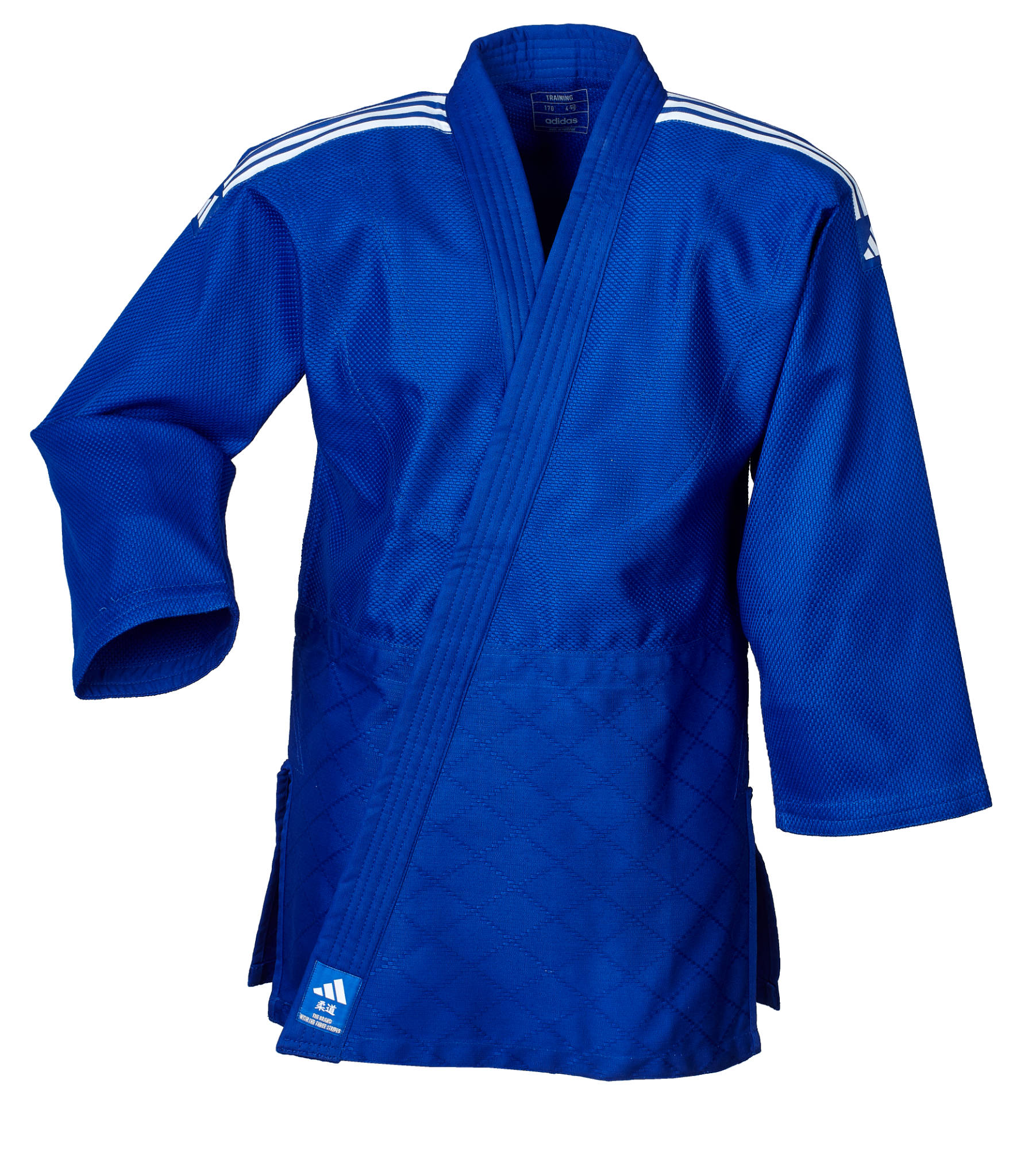 J500-blue-Judo-Uniform-Training-2023-0416 adidas Judo-Anzug "Training" blau/weiße Streifen, J500B