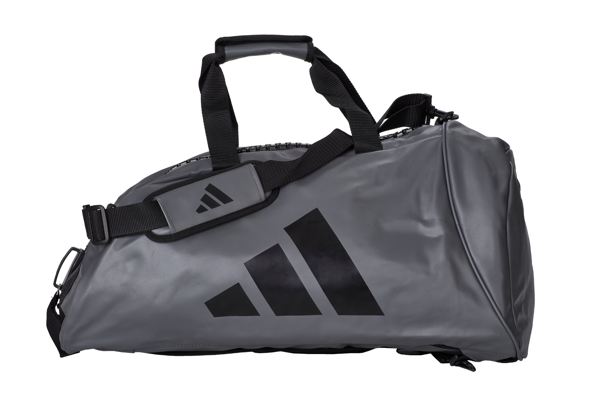 adiACC051NL-2-in-1-Bag-gray_black-0213 adidas 2in1 Bag Combat Sports grey/black PU, adiACC051