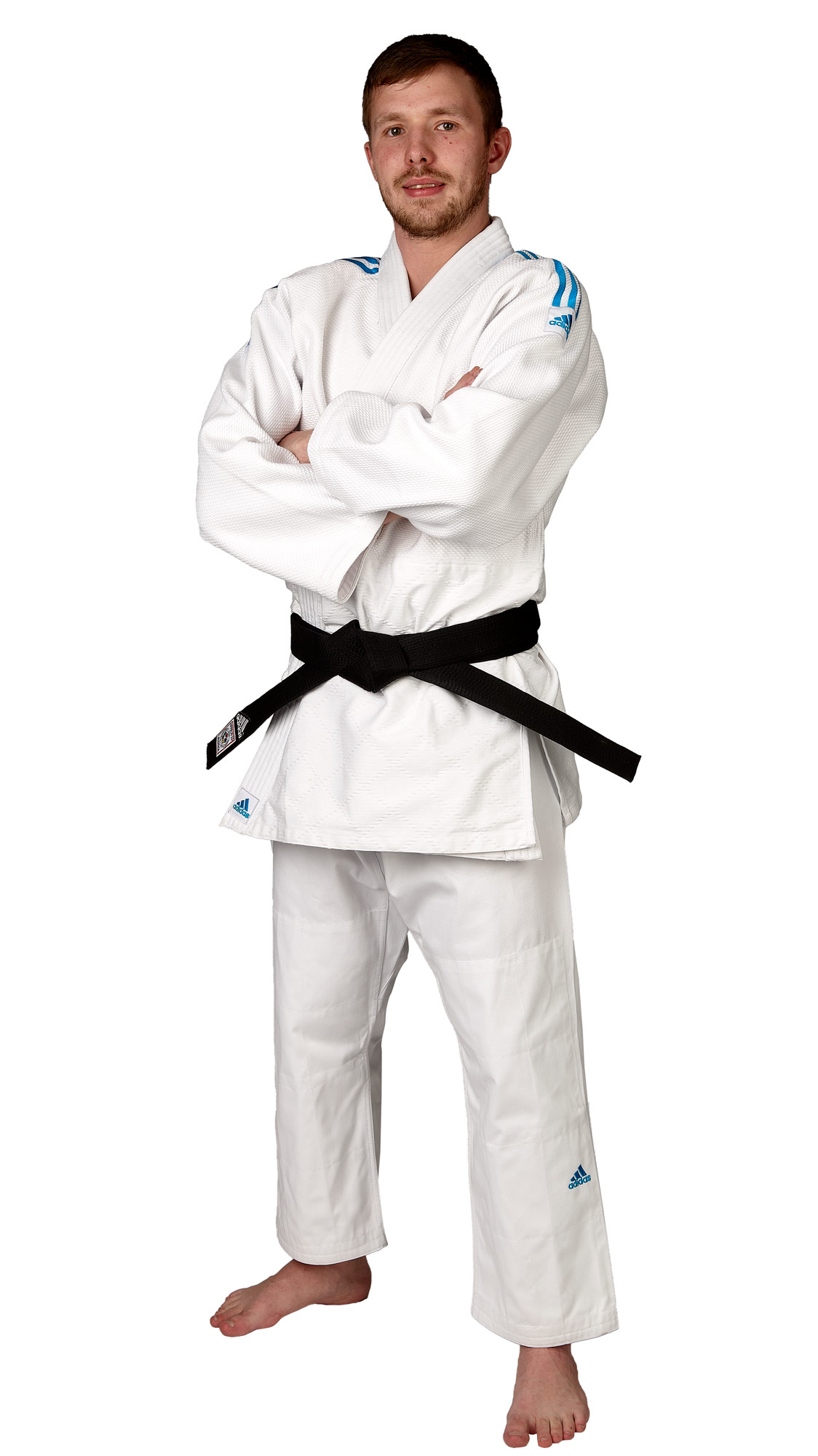 adidas-Judo_Gi-J650-Contest-White_blue-10 adidas Judo-Anzug Contest weiß/blaue Streifen, J650