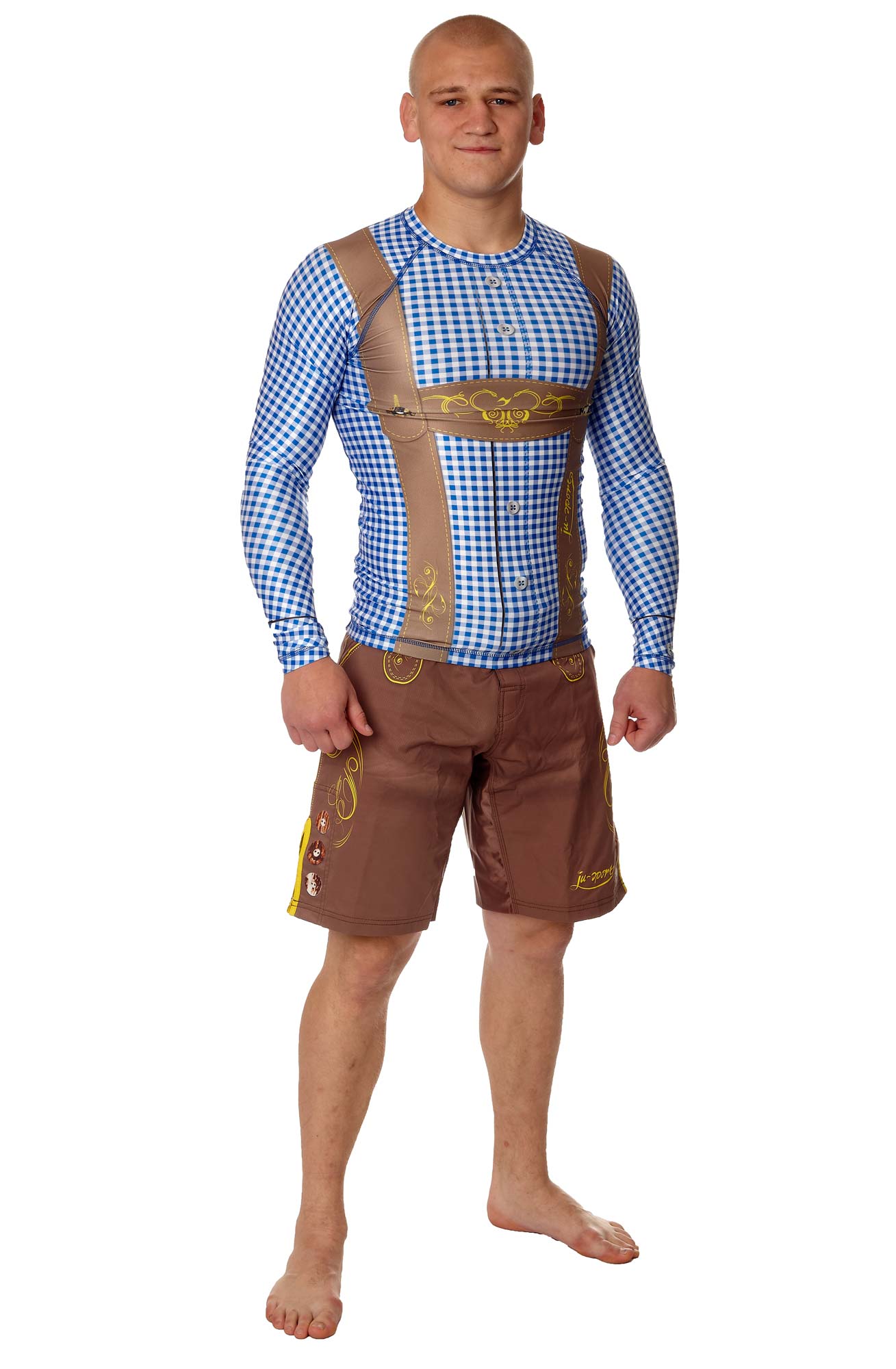 1005600-Rashguard-Bavaria-blau_weiss-0612LSsOW1mmlP9Lx Ju-Sports Super-Set Fightshort + Rashguard Bavaria rot/weiß und blau/weiß