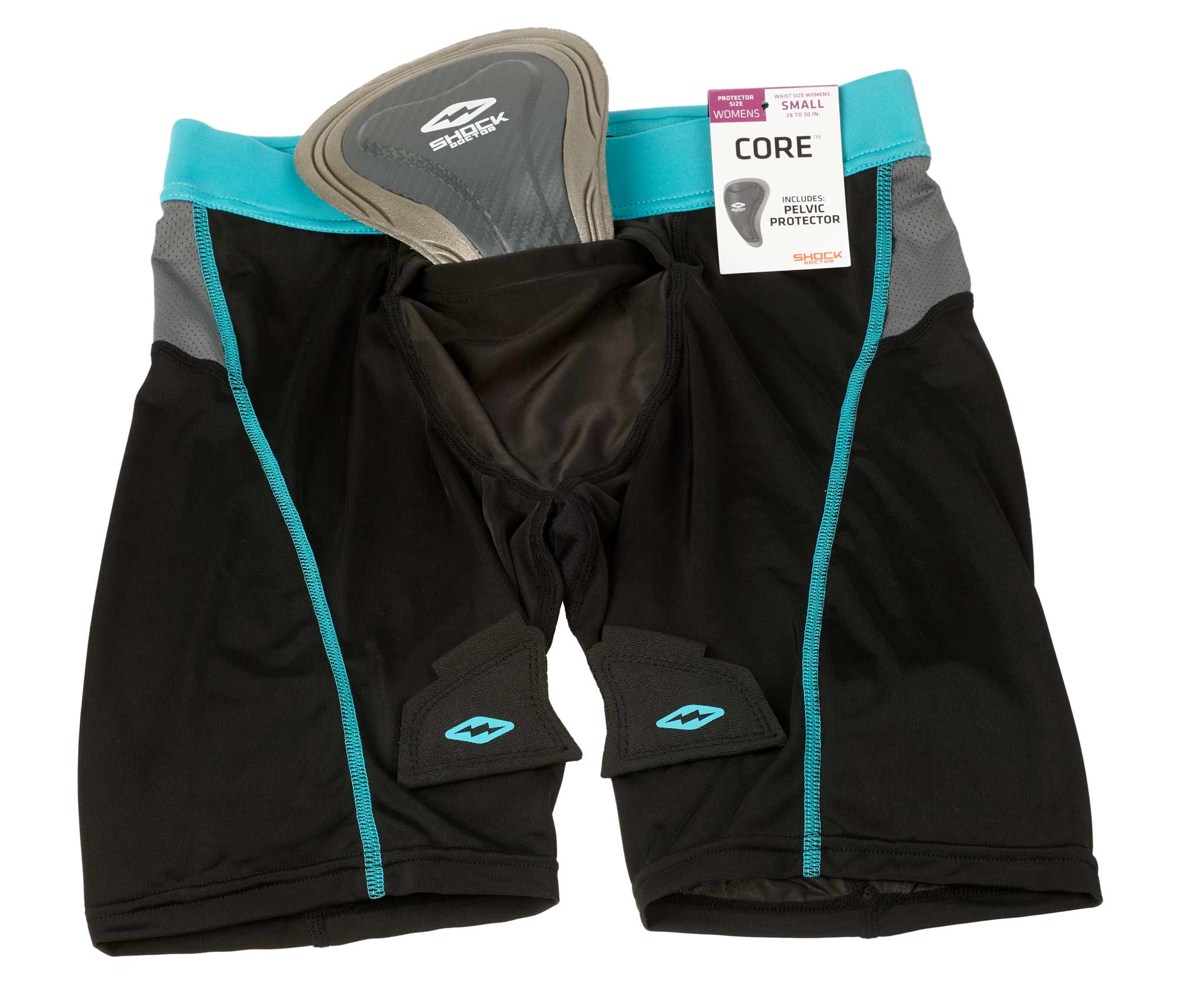Shock-Doctor-SD30060-Core-Compr-Short-0363 Shock Doctor Tiefschutz: Compression Hockey Short Damen mit Pelvic Protector, 30060
