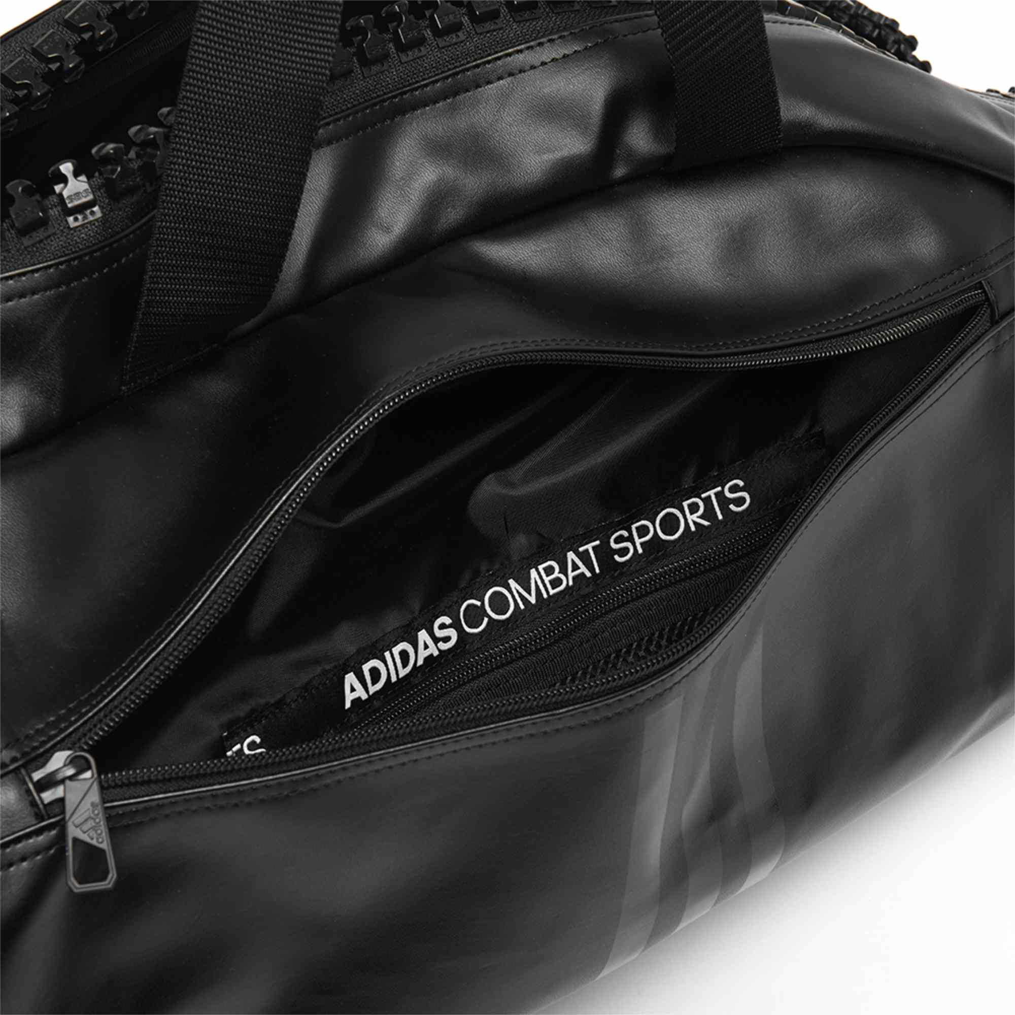 adiACC051-2IN1-BAG-BLACK-WHITE-CLOSE-UP-11xcYLq7vX8z1FU adidas 2in1 Bag "Kickboxing" black/white PU, adiACC051KB