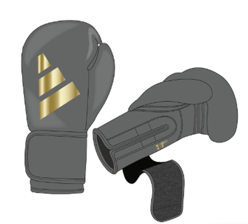 adidas Boxhandschuhe Speed 50, ADISBG50 ash grey/gold