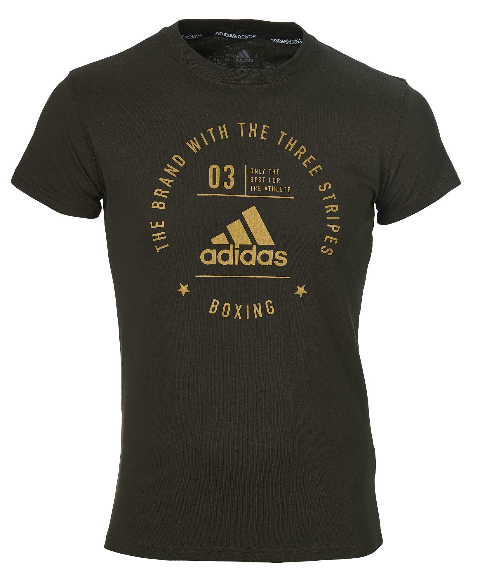 adiCL01B-Community-T-Shirt-green_gold-02 adidas Community T-Shirt "BOXING" olive/gold, adiCL01B