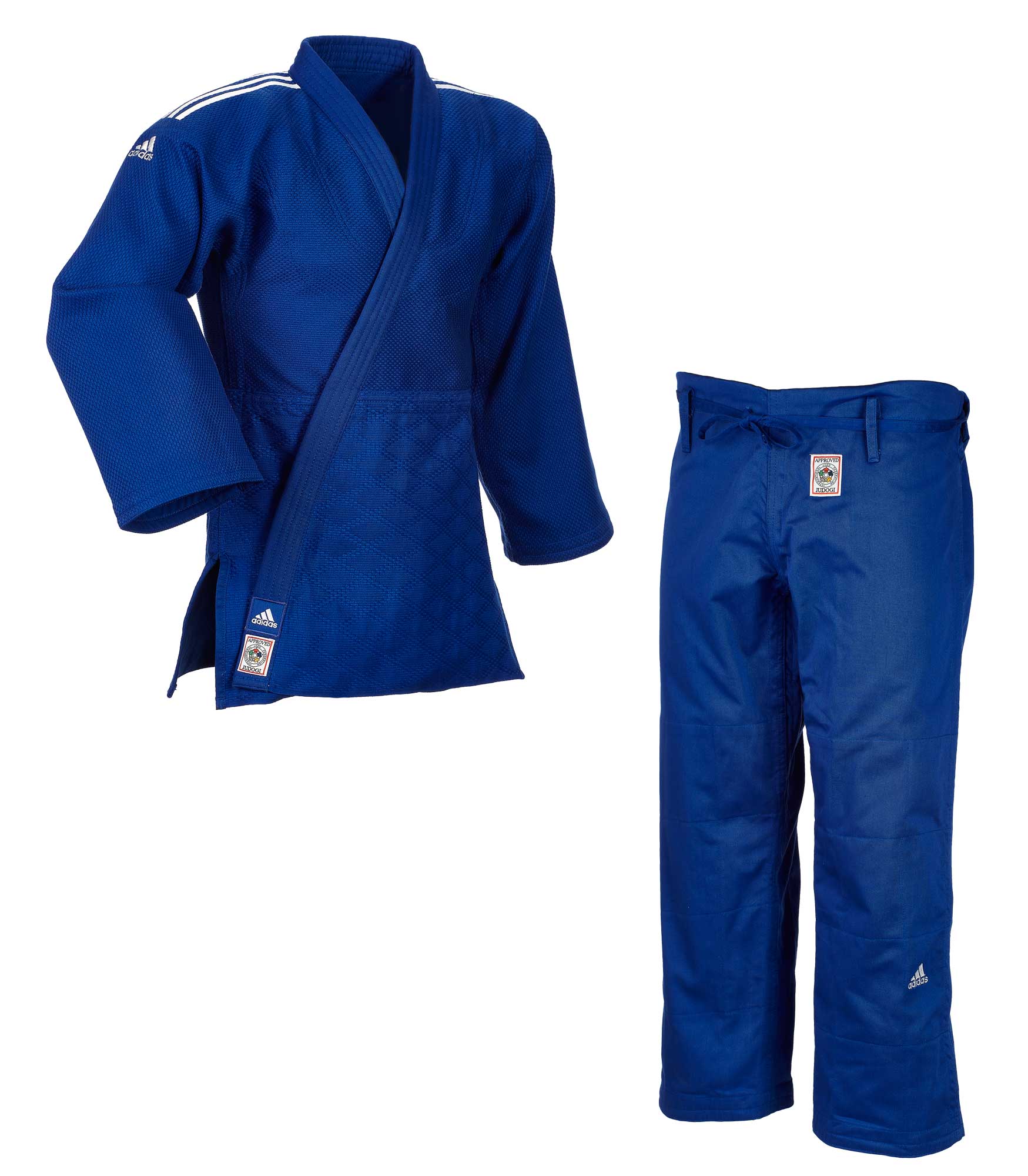 adidas-JudoGi-ChampionII-IJF-normal-blue-1 adidas Judoanzug CHAMPION II IJF, blau/weiße Streifen, JIJFB