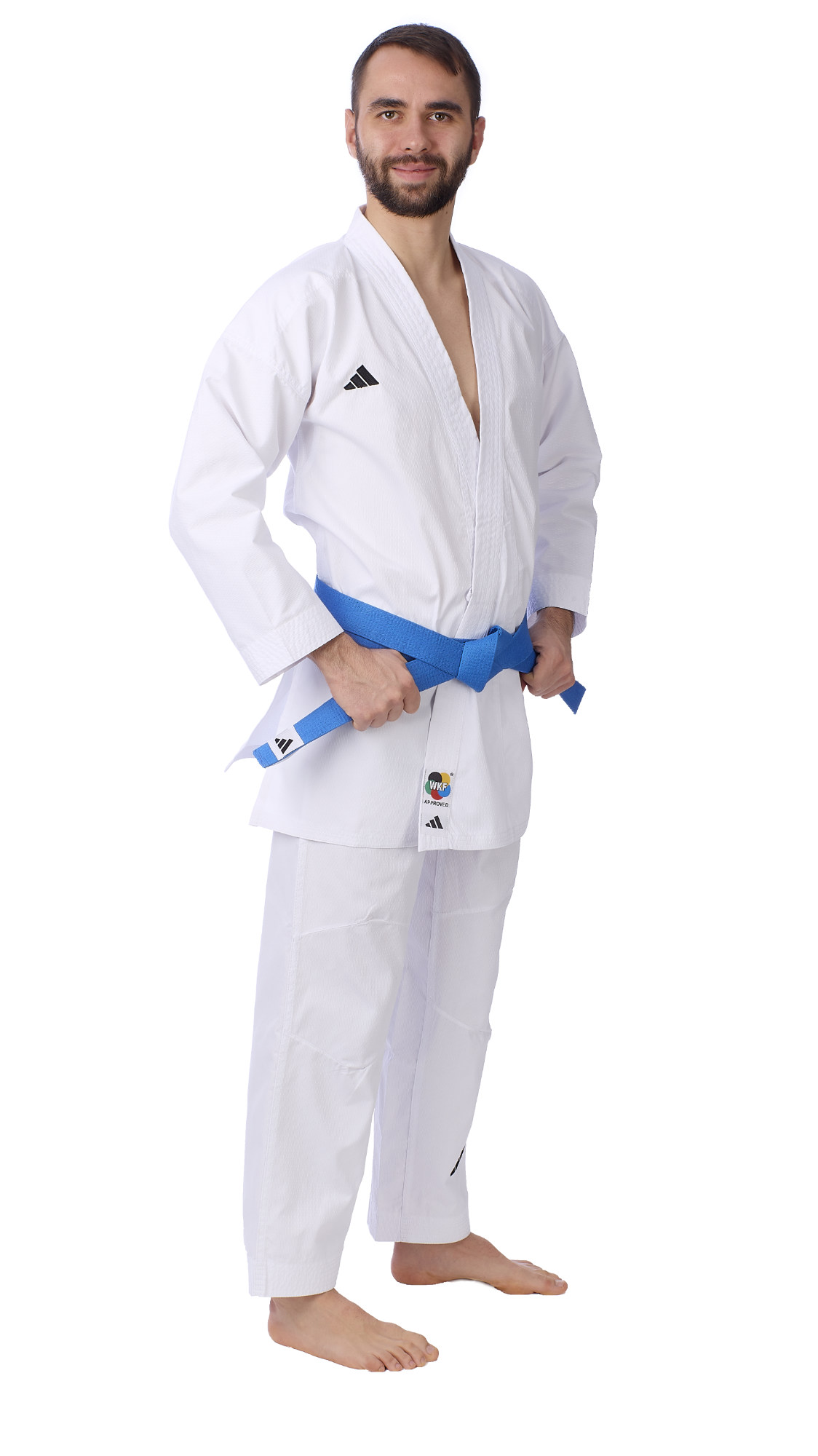 Karate-WKF-white-Modell-0443 adidas Karateanzug Kumite Fighter DNA, K220DNA