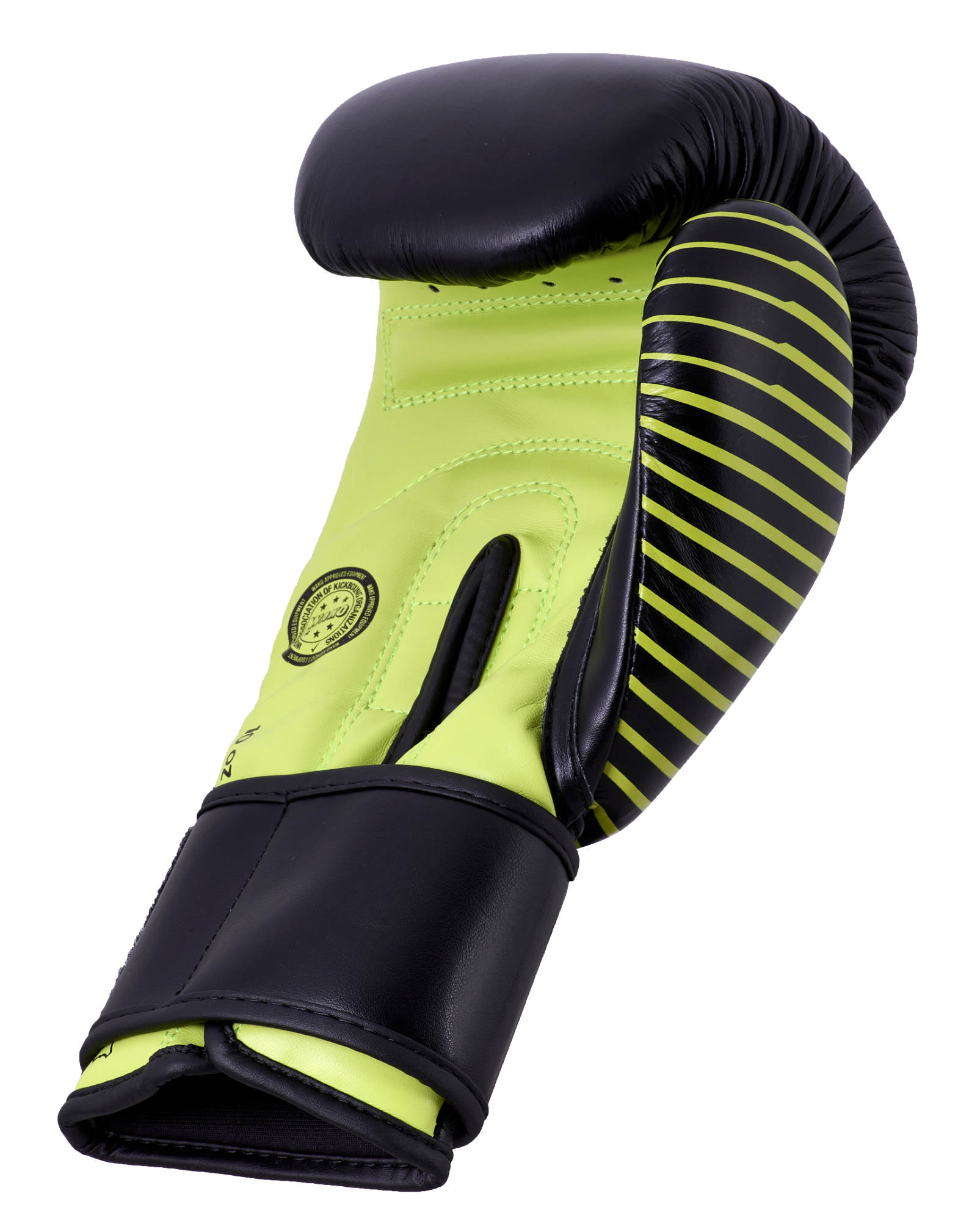 adiKBWKF200-WAKO-KickBoxing-Training-Glove-black_green-0451 adidas Kickboxing Wettkampfhandschuh black/neon green, adiKBWKF200