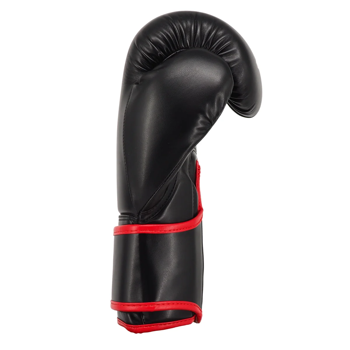 Boxhandschuh, Leder, Schwarz, Rotes Band, Trainingsausrüstung