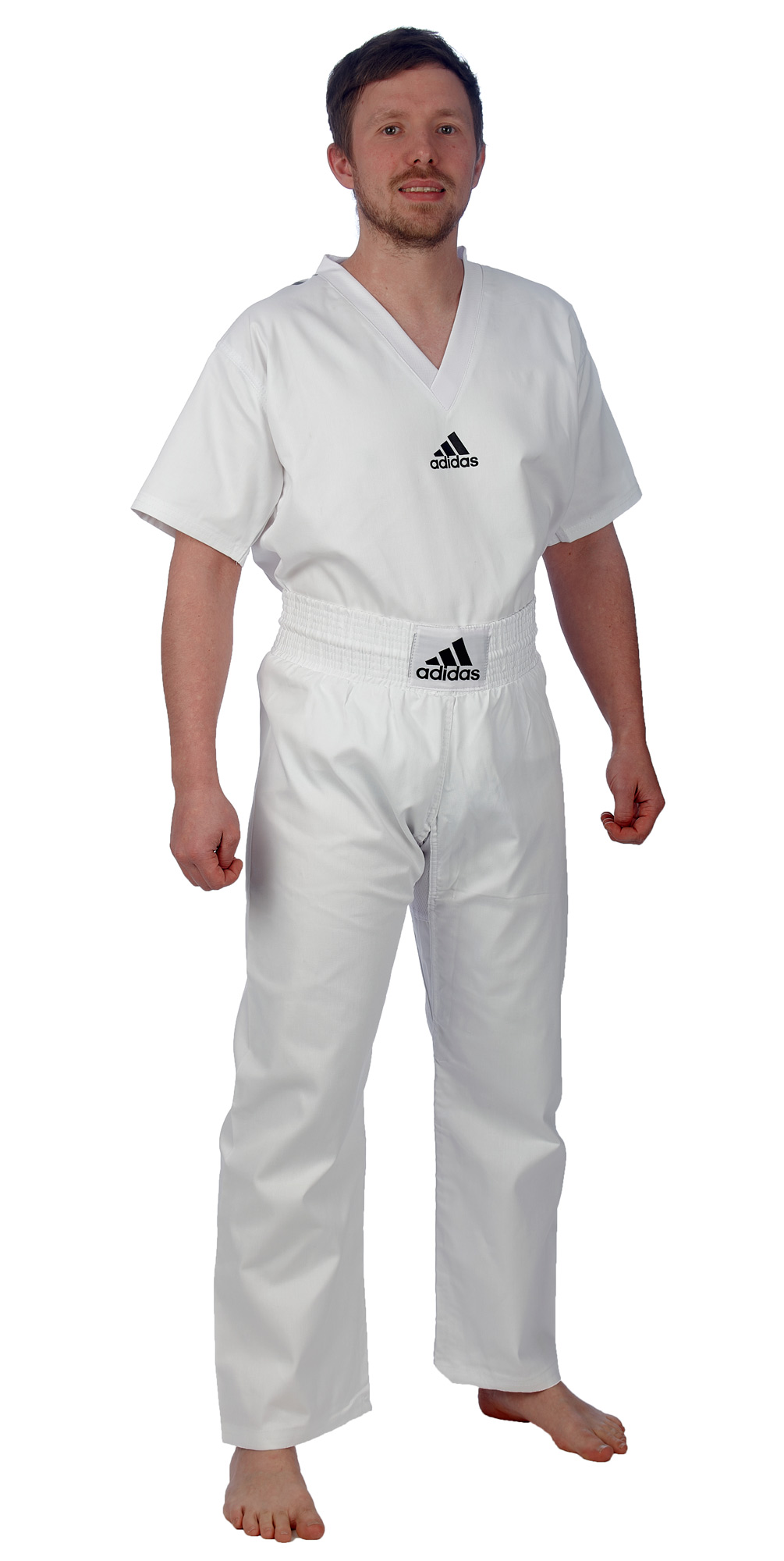 adiKBun20-Beginner-Uniform-white-M0017 adidas Kickbox-Uniform "Club" weiß, adiKBUN20