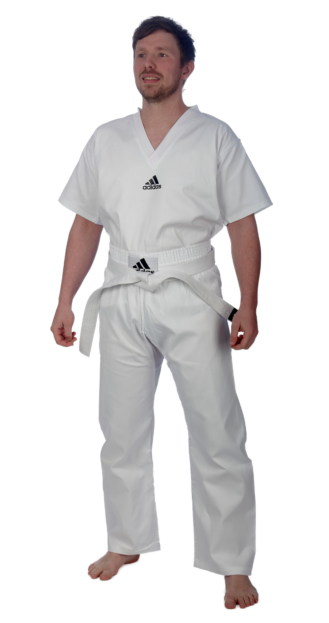 adiKBun20-Beginner-Uniform-white-M0023 adidas Kickbox-Uniform "Club" weiß, adiKBUN20