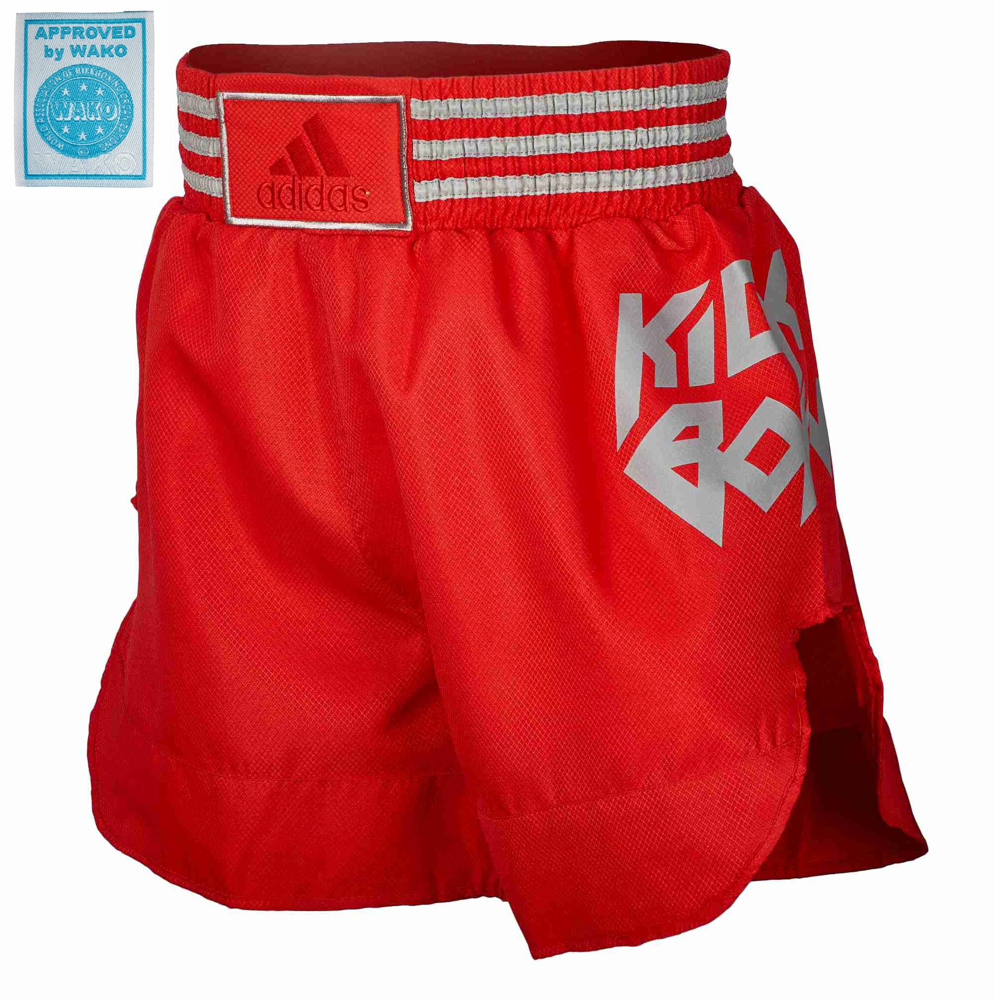 adidas Kick Boxing K1 Shorts red/silver, ADISKB02