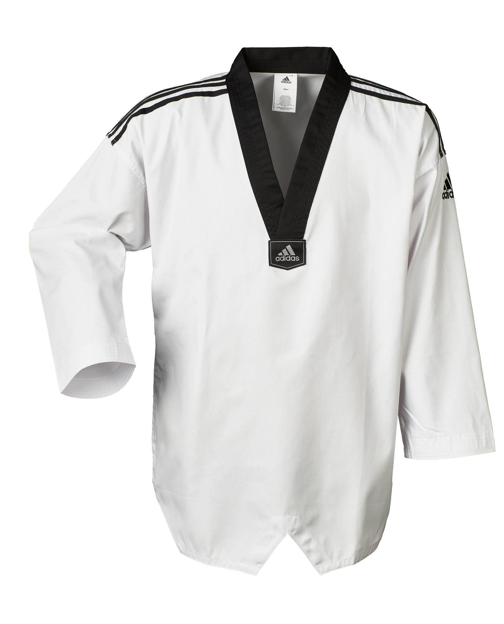 adiTCB02-Club-3Str-SR-702330000-2018-1049 adidas Taekwondoanzug, Adi Club 3 stripes, schwarzes Revers, ADITCB02