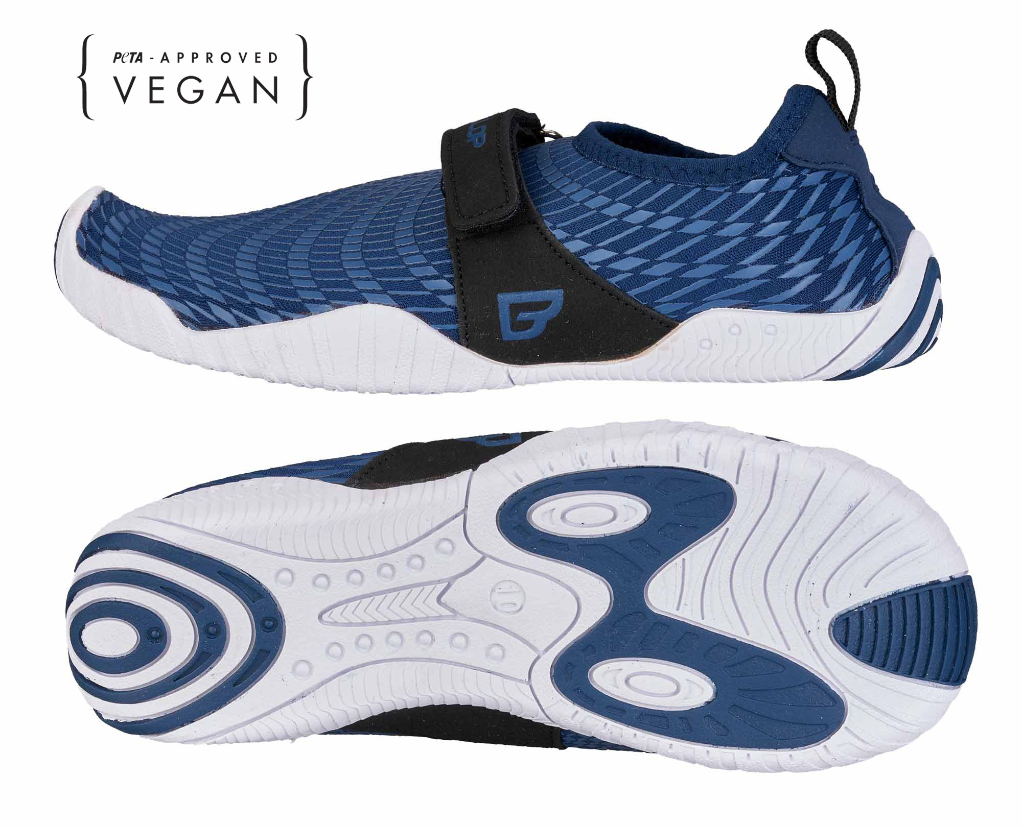 athletic shoe,  slip-on,  blue,  mesh upper,  rubber sole
