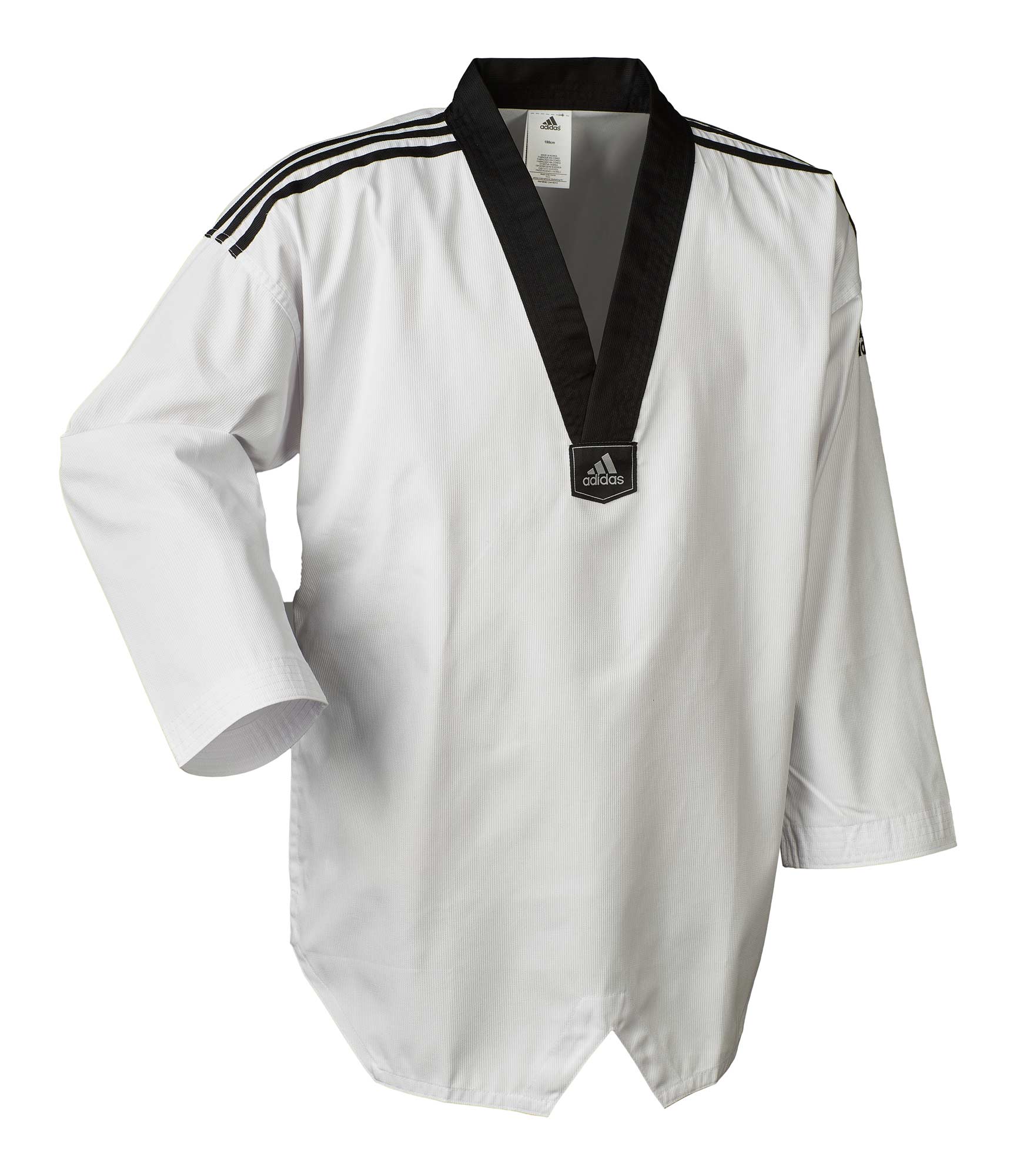 adiTCB02-Club-3Str-SR-702330000-2018-D-1050 adidas Taekwondoanzug, Adi Club 3 stripes, schwarzes Revers, ADITCB02