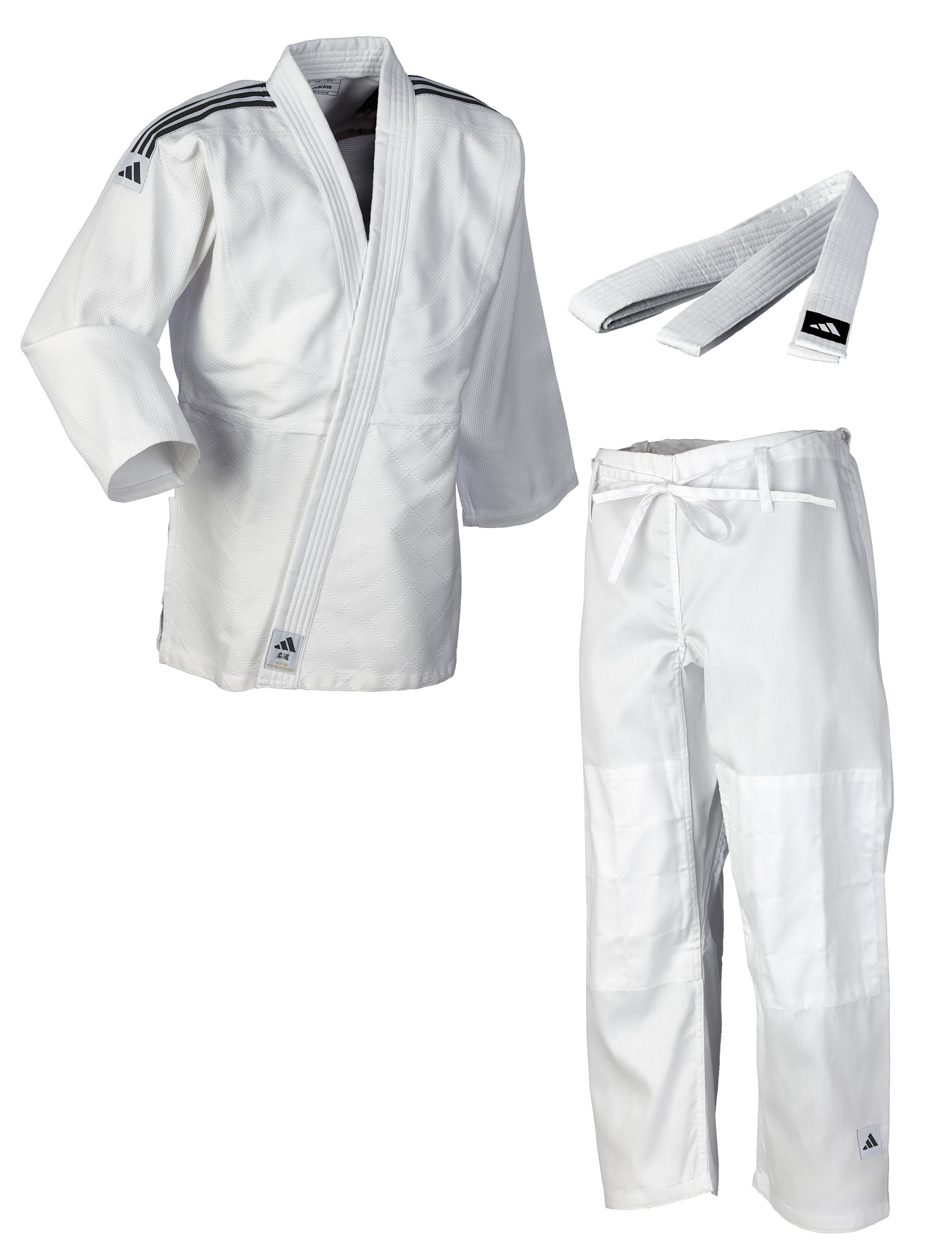 adidas-J350P_WB-Judo-uniform-white_black-01vLNnTore6T132 adidas Judo-Anzug Club weiß/schwarze Streifen, J350