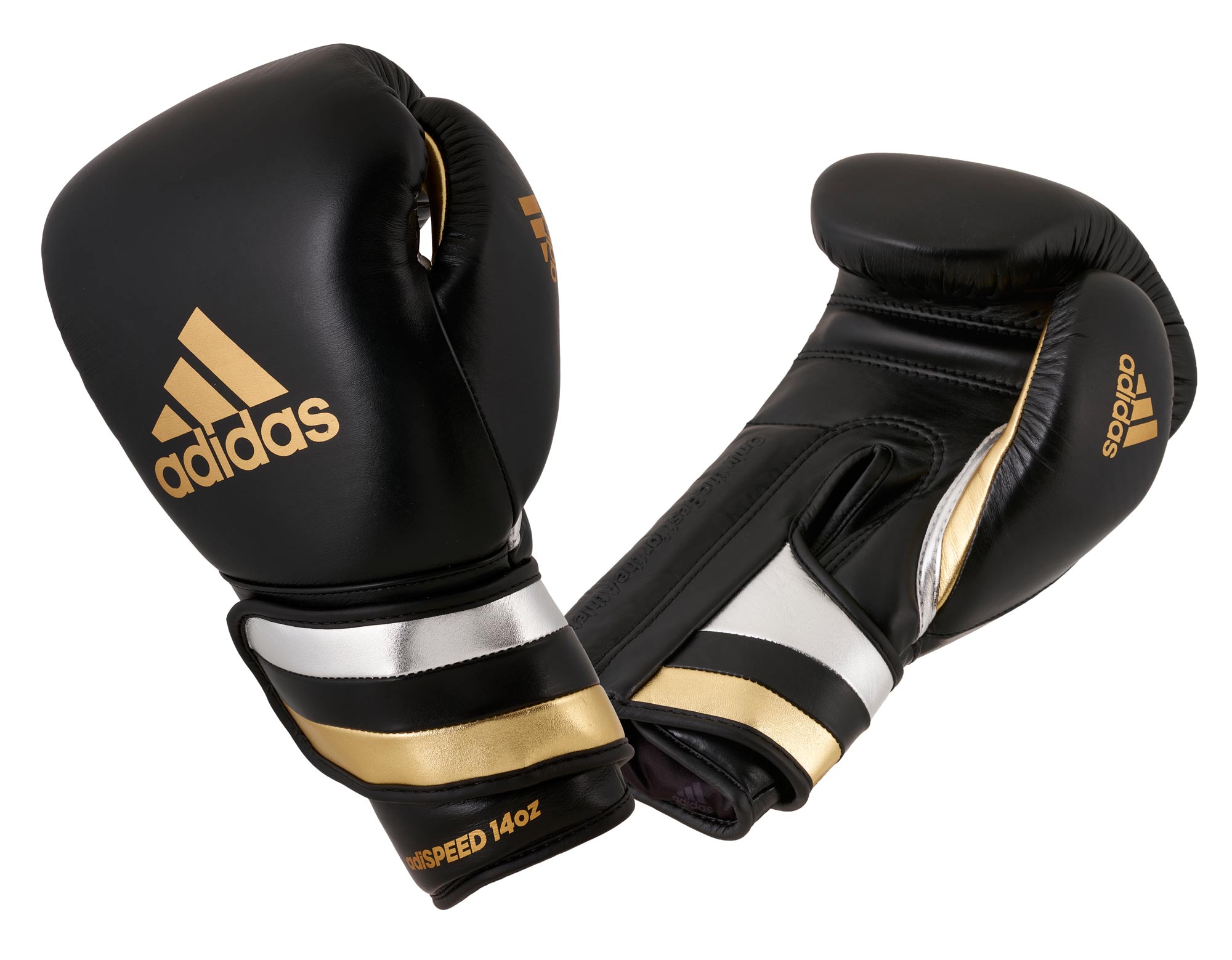 adidas adispeed strap up boxing gloves black/gold/silver, ADISBG501PRO