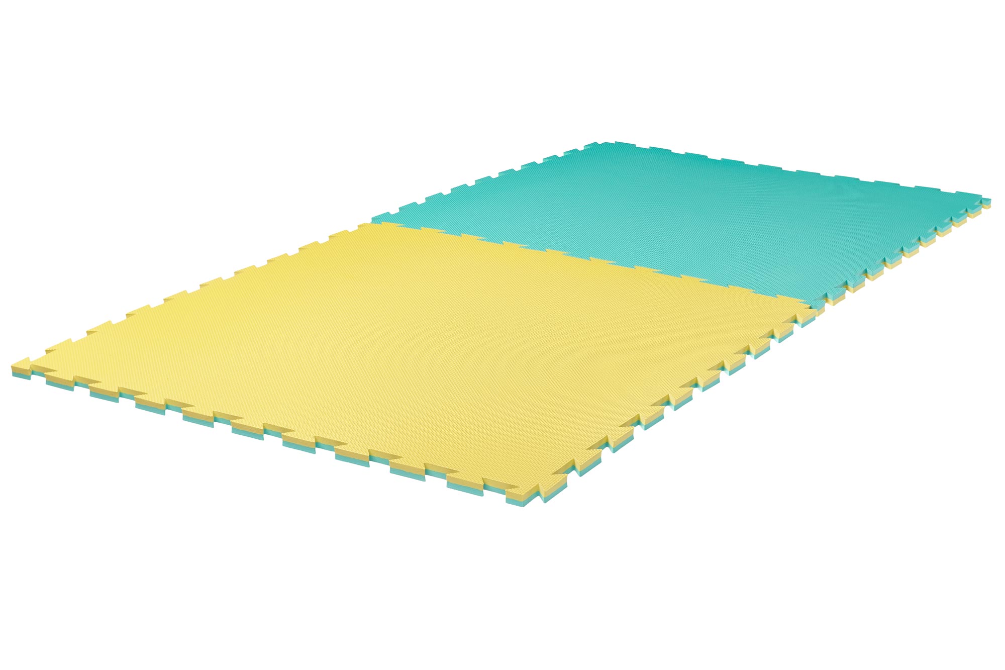 Puzzlematte-2cm-Grappling-green_yellow-3300014-4 Puzzlematte Pro Grappling 2 cm Crosstexture gelb/grün Wendematte