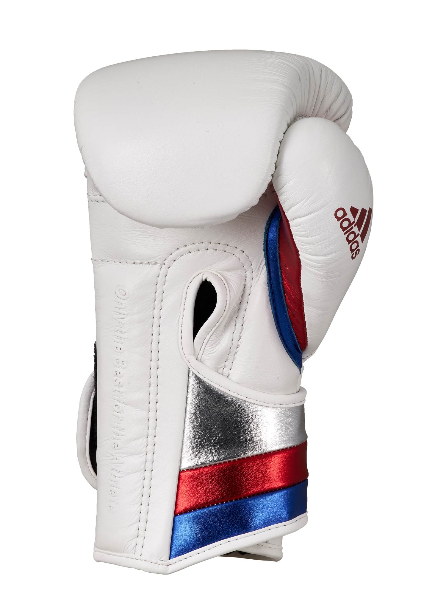 adidas adispeed strap up boxing gloves white/blue/red, ADISBG501PRO