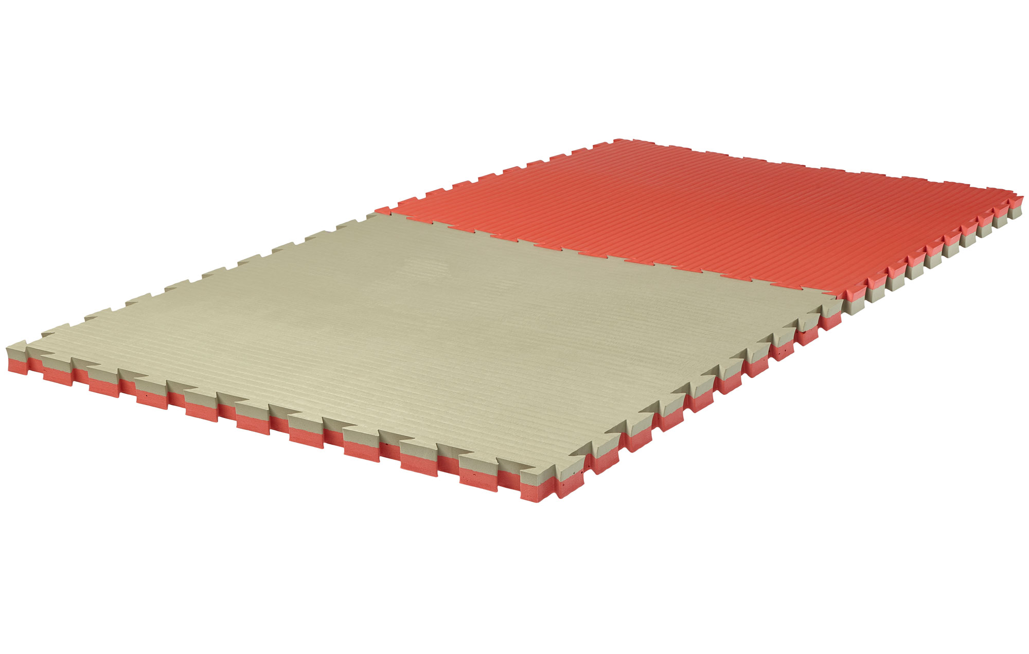 Puzzlematte-4cm-green_red-1 Puzzlematte Pro Tatami 4 cm rot/klassisch grün Wendematte