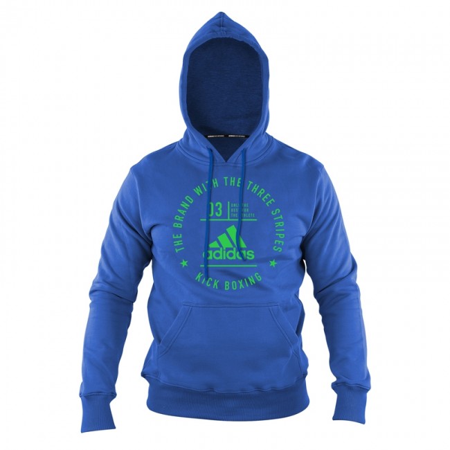 adidas Community Line Hoody Kickboxing blue/shock lime adiCL02KB