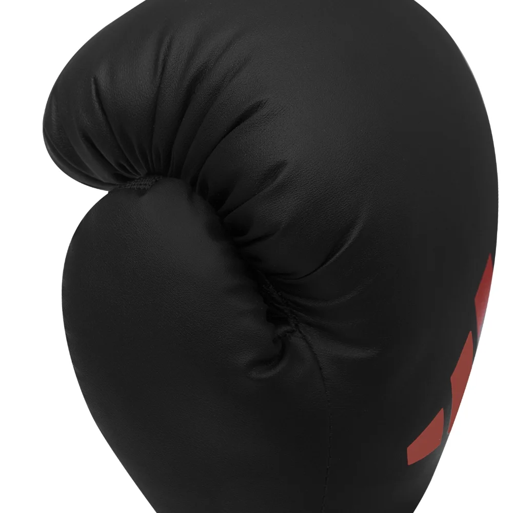 Boxhandschuh, Schwarz, Leder, Rote Buchstaben, Gebogene Oberfläche