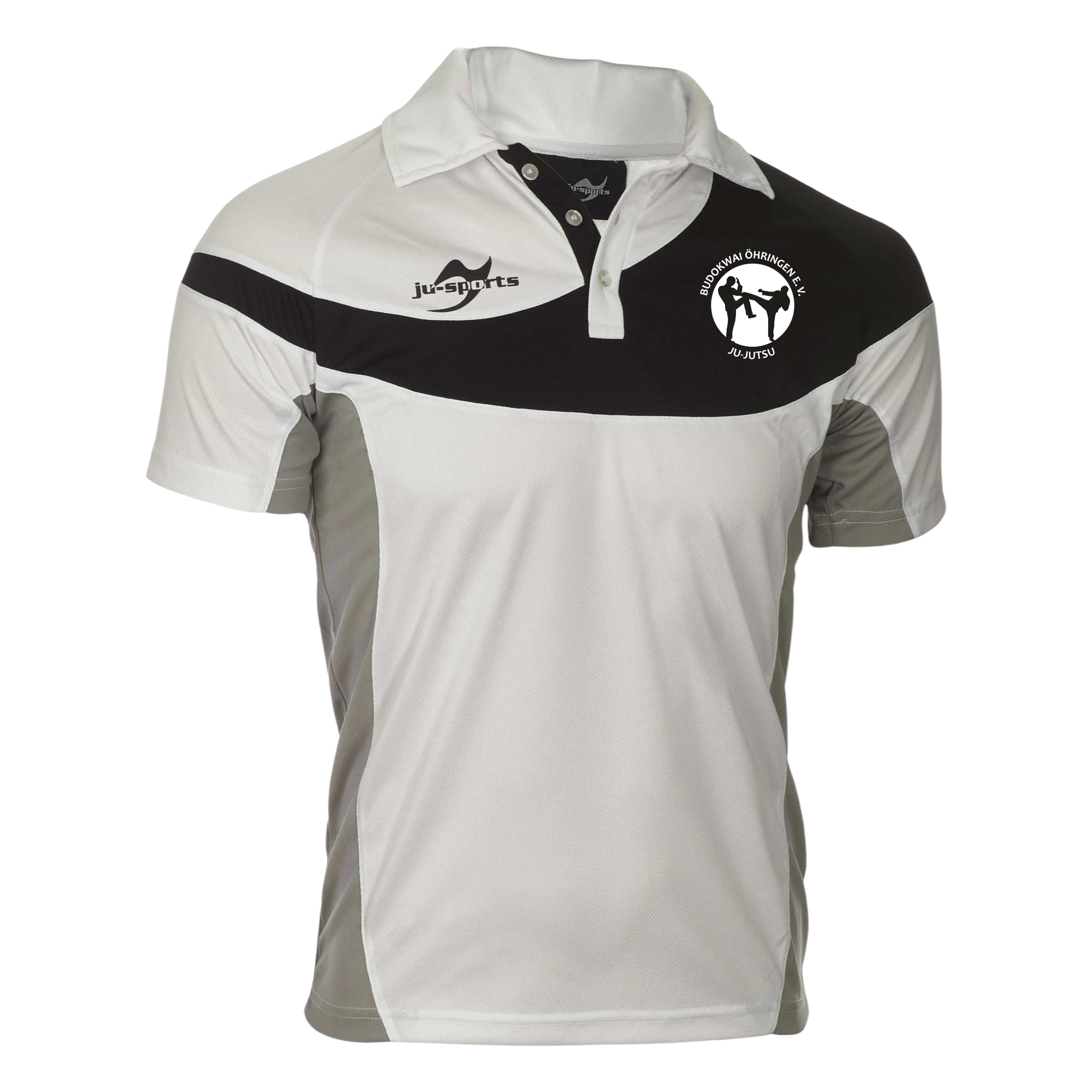 47 Teamwear Element C1 Polo weiß Budokwai Öhringen Vereinsedition