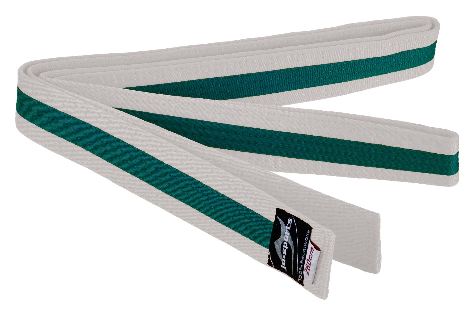 Ju-Sports Budogürtel weiß/grün/weiß