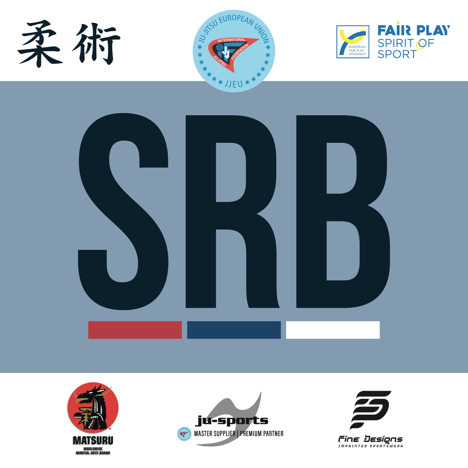 SRB, Logo, Grafik, Flaggenfarben, T-Shirt-Design