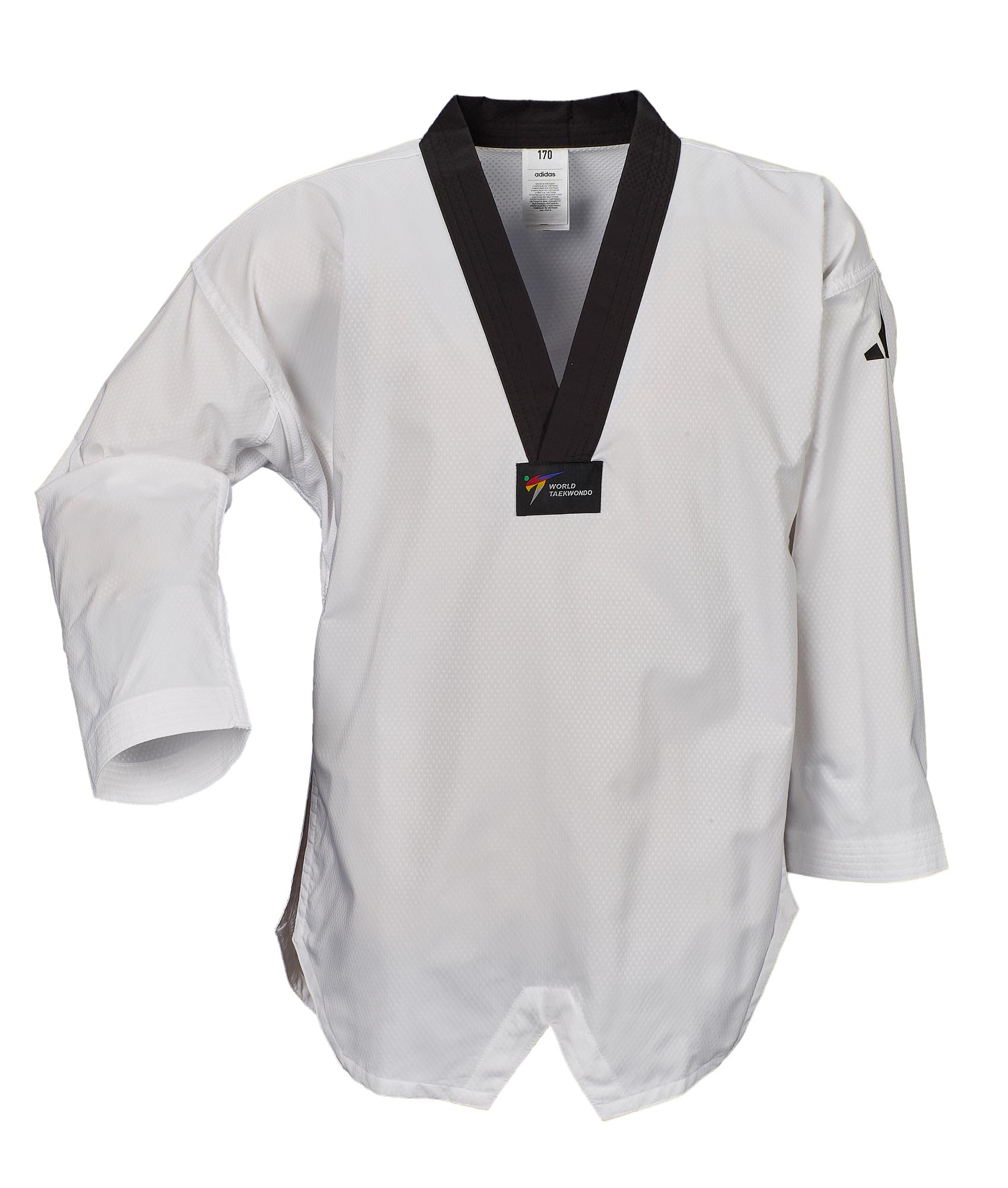 adidas Taekwondoanzug, adi Fighter Eco WT, schwarzes Revers adidas Taekwondoanzug, adi Fighter Eco WT, schwarzes Revers