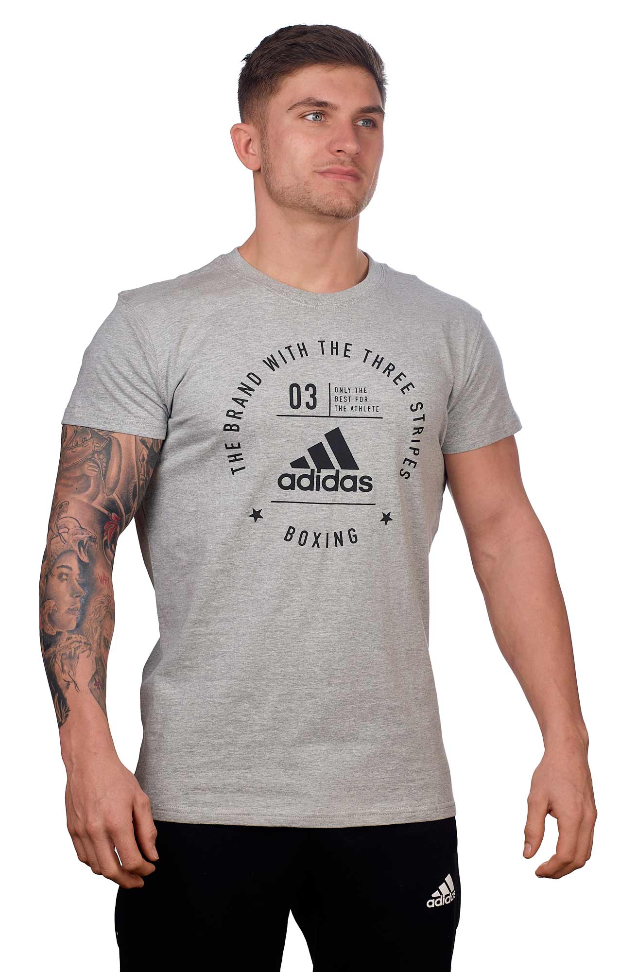 adiCL01B_CA-Community-T-Shirt-gray_black-18 adidas Community T-Shirt "BOXING" grey/black, adiCL01B
