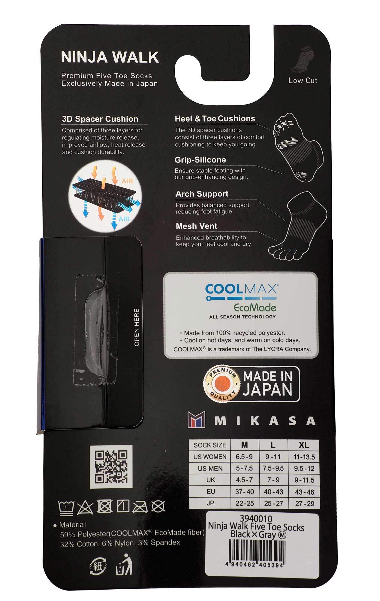 Mikasa Ninja Walk Zehensocken toe socks, 394001 Mikasa Ninja Walk Zehensocken toe socks, 394001