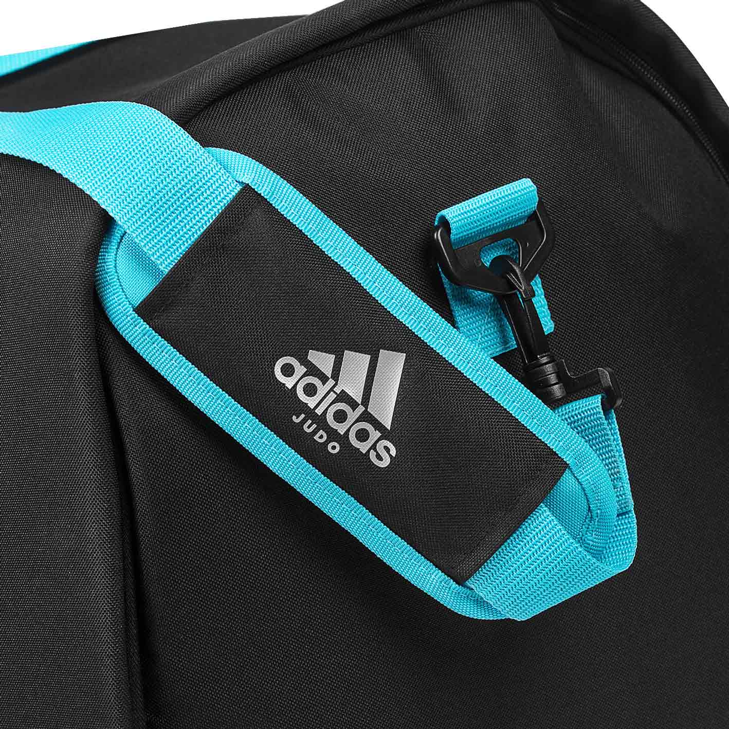 adiACC200-Black-Blue-Close-06 adidas 2in1 Bag Judo black/cyan M, ADIACC200J