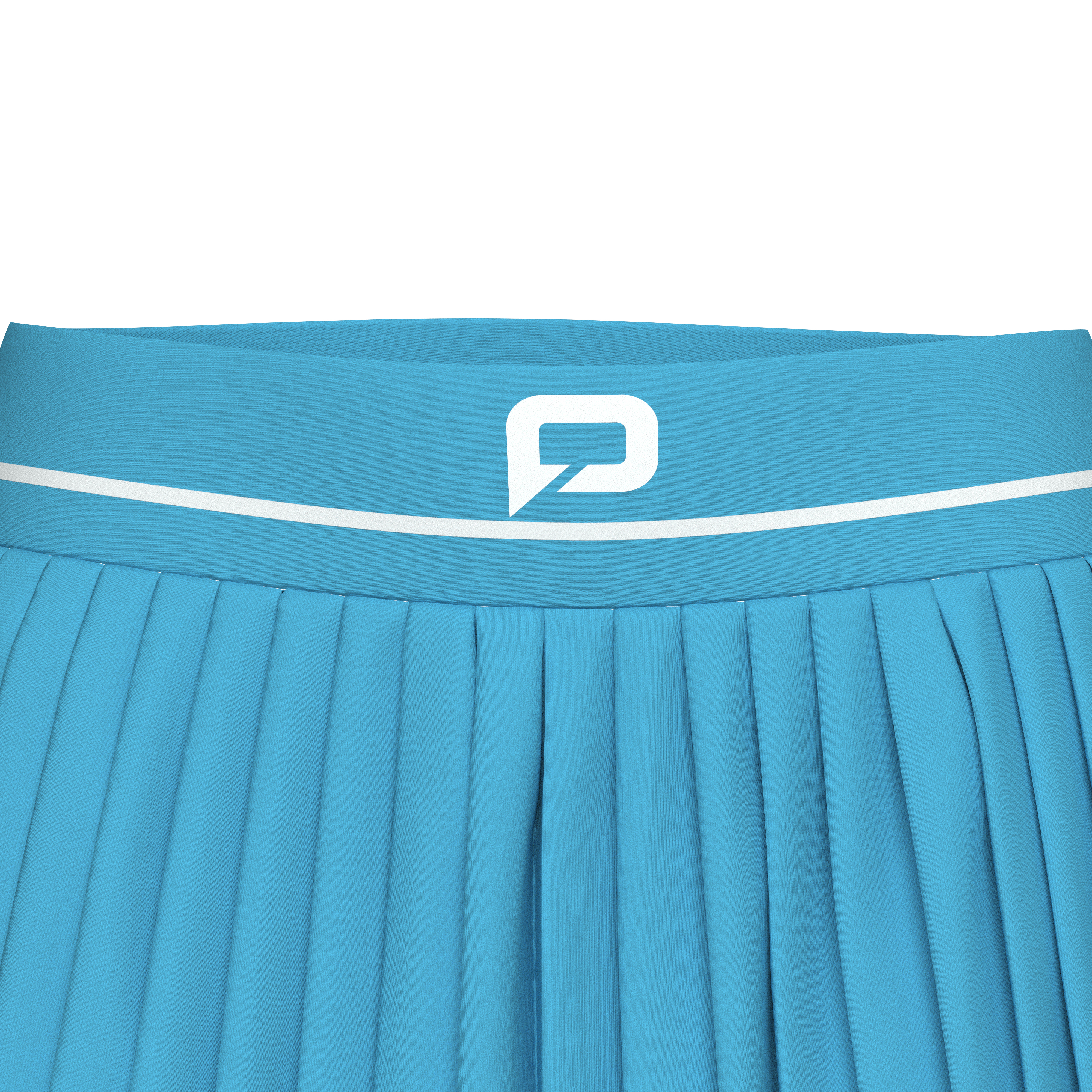 Pallap Faltenskort für Damen, Cyan blue/white